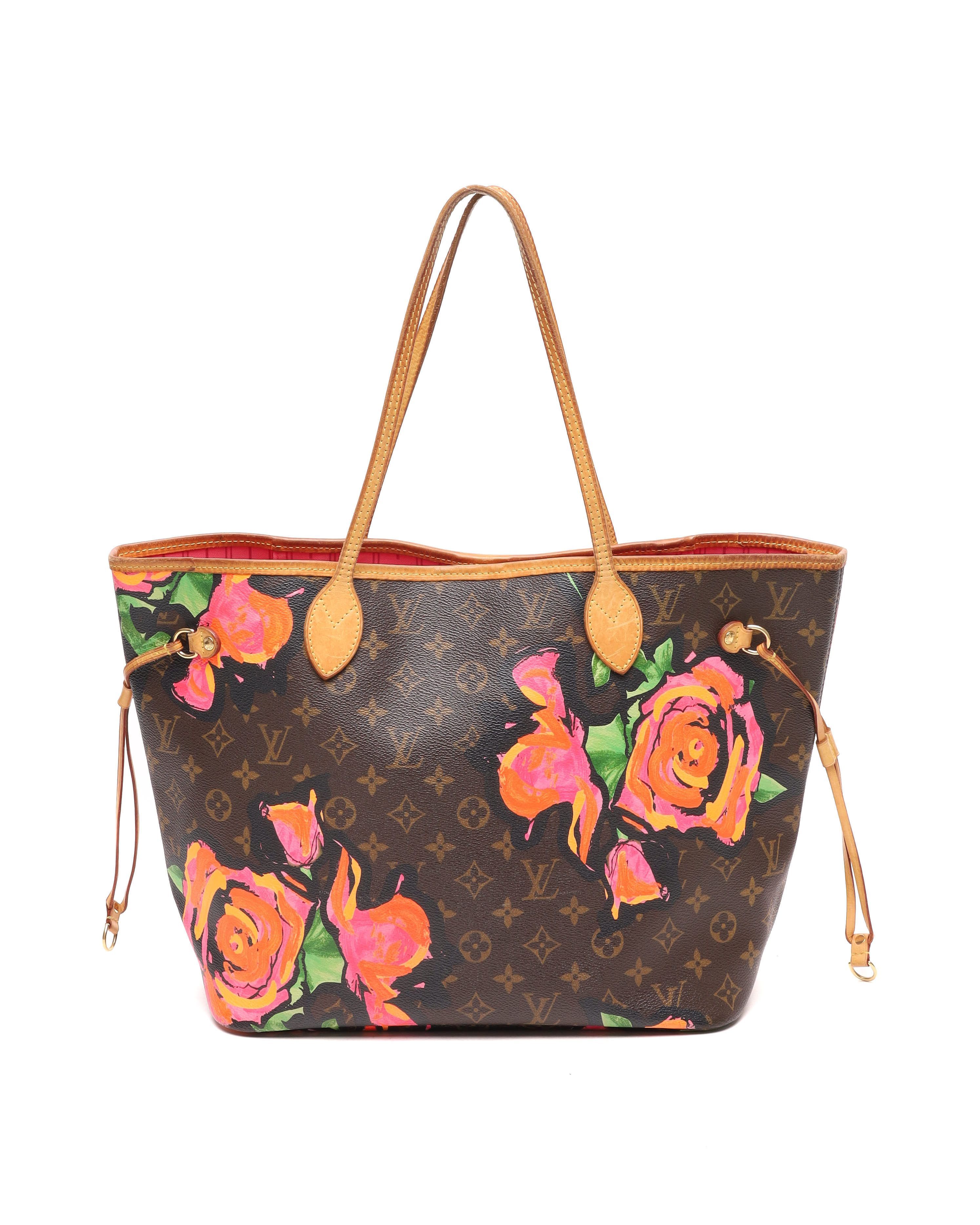 Stephen Sprouse Monogram Rose Neverfull MM Tote Bag — view 2