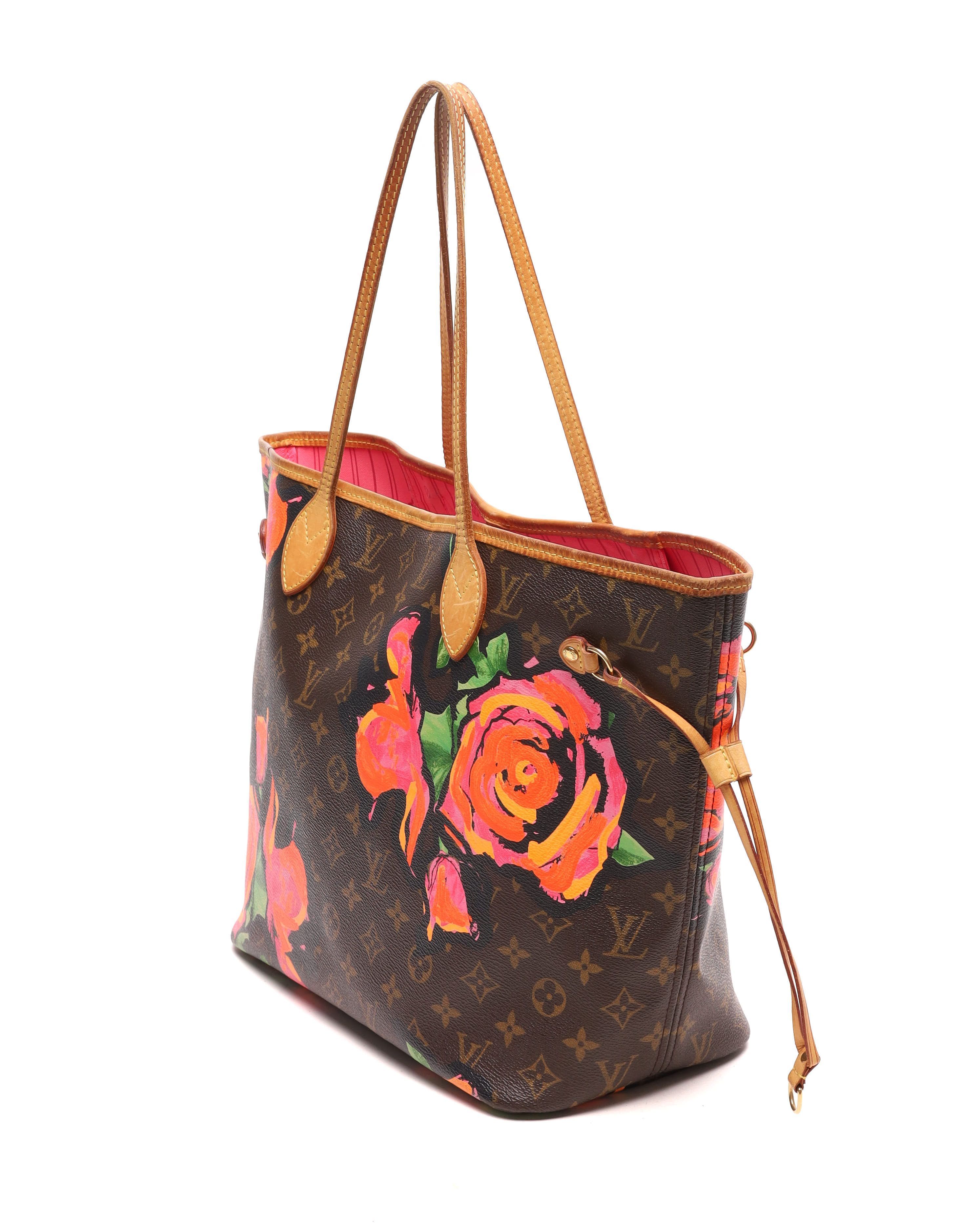 Stephen Sprouse Monogram Rose Neverfull MM Tote Bag — view 3