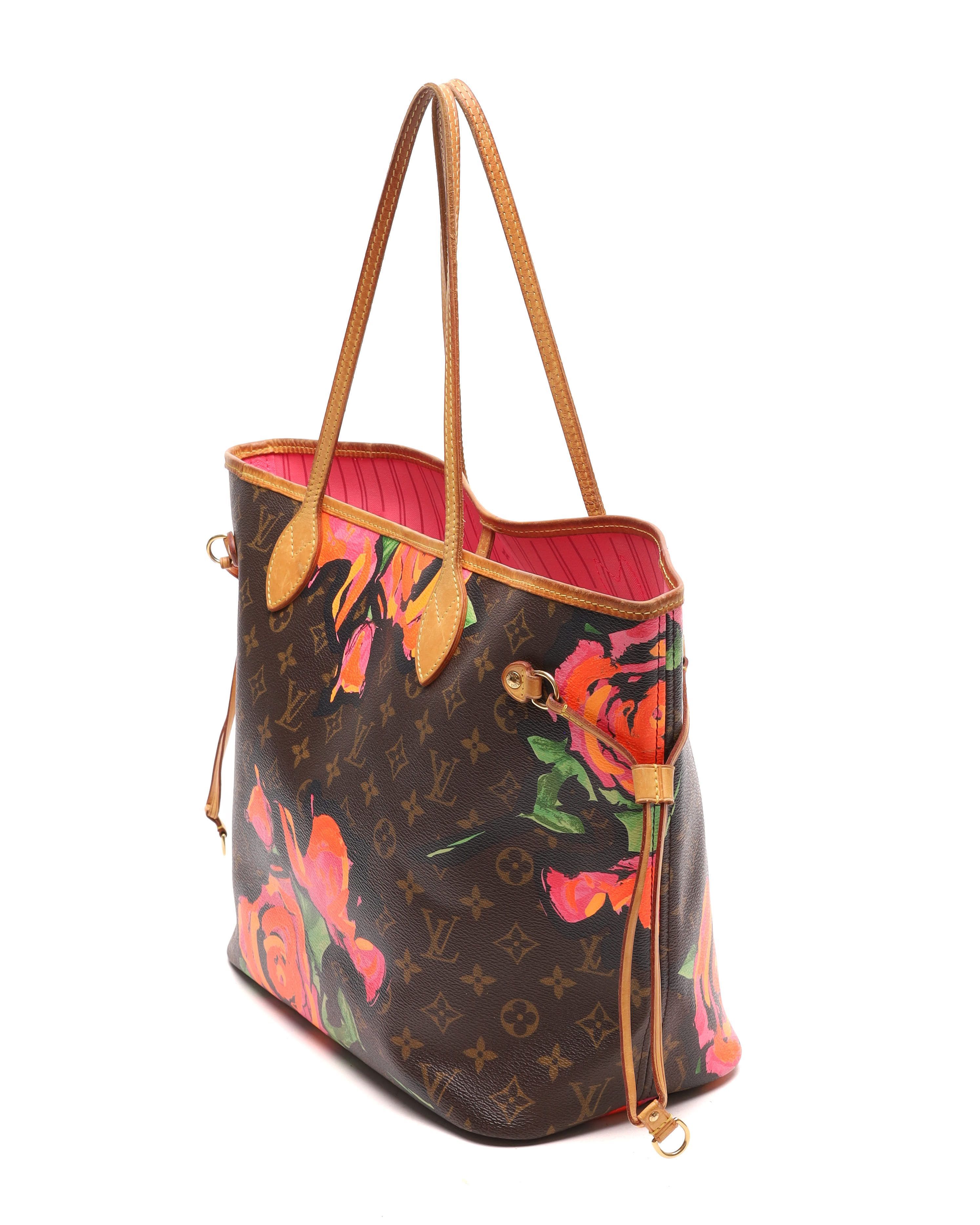 Stephen Sprouse Monogram Rose Neverfull MM Tote Bag — view 4