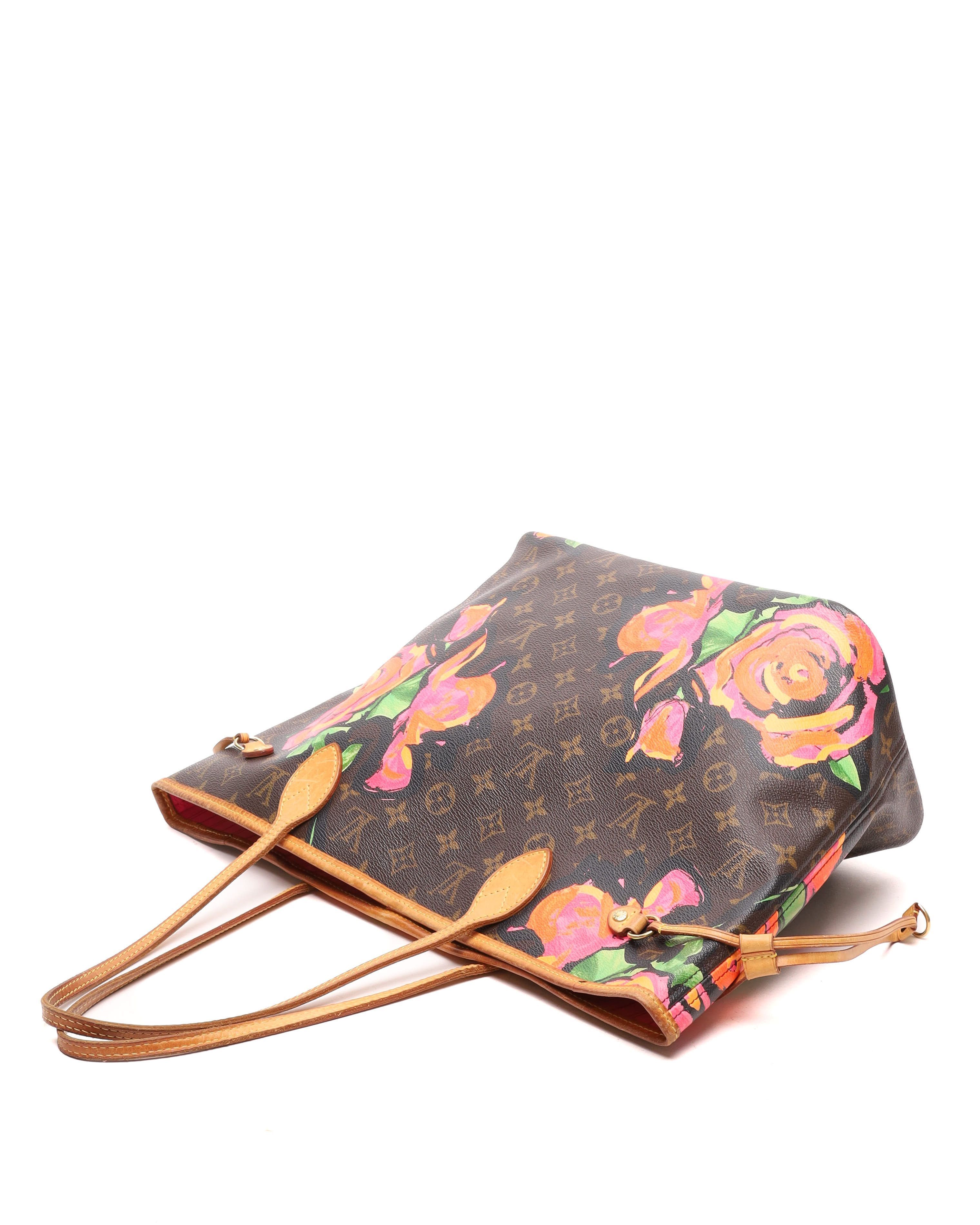Stephen Sprouse Monogram Rose Neverfull MM Tote Bag — view 5