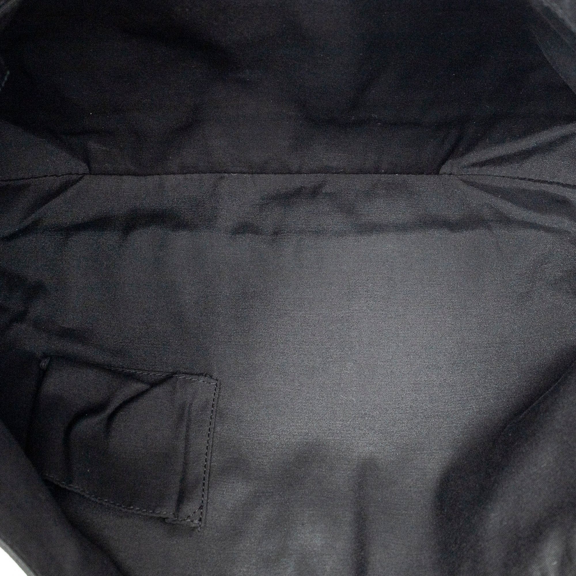 Large Abbey D-Ring Tote Black Monogrammed Nylon Canvas Silver — view 9