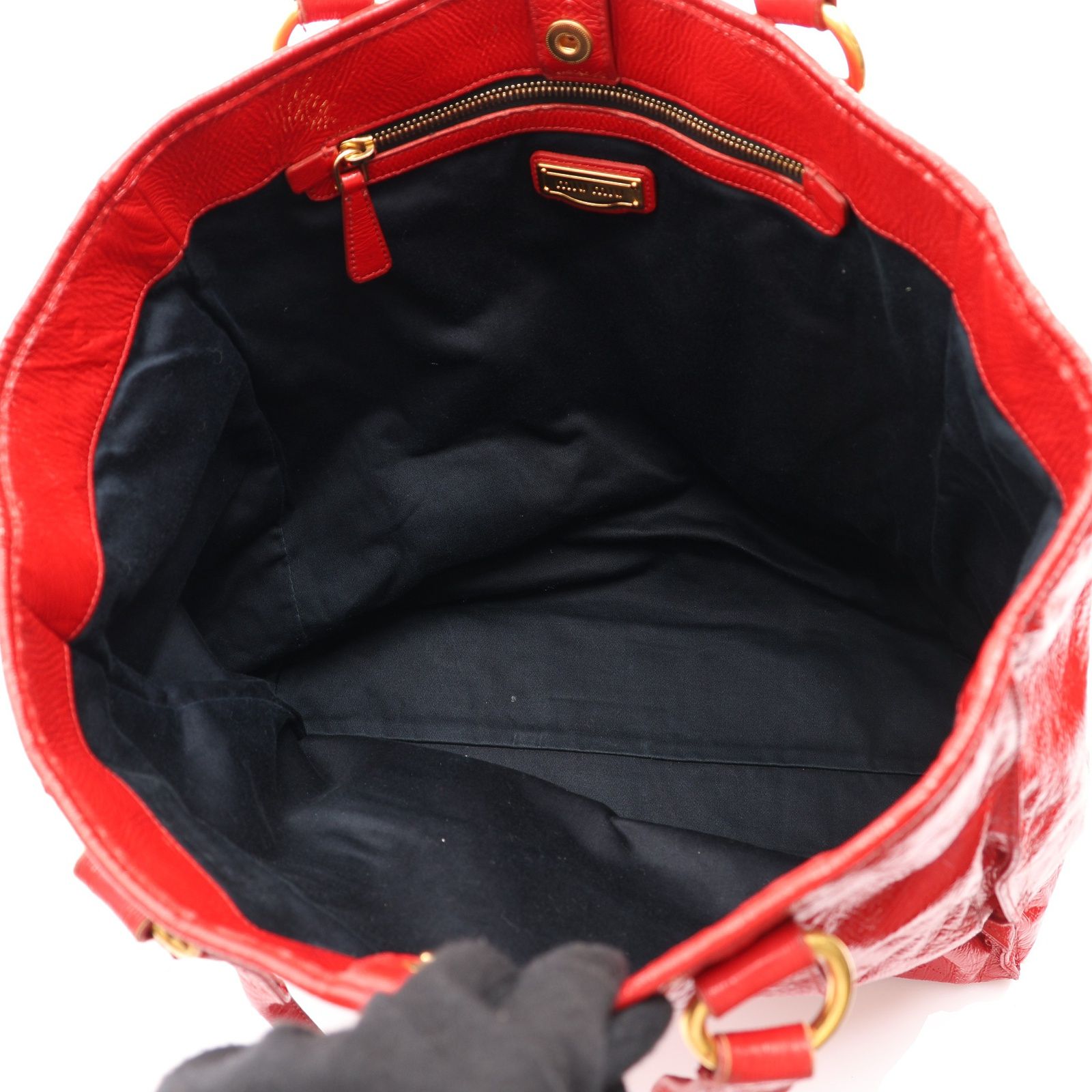 Patent Leather Shopper Tote — view 3