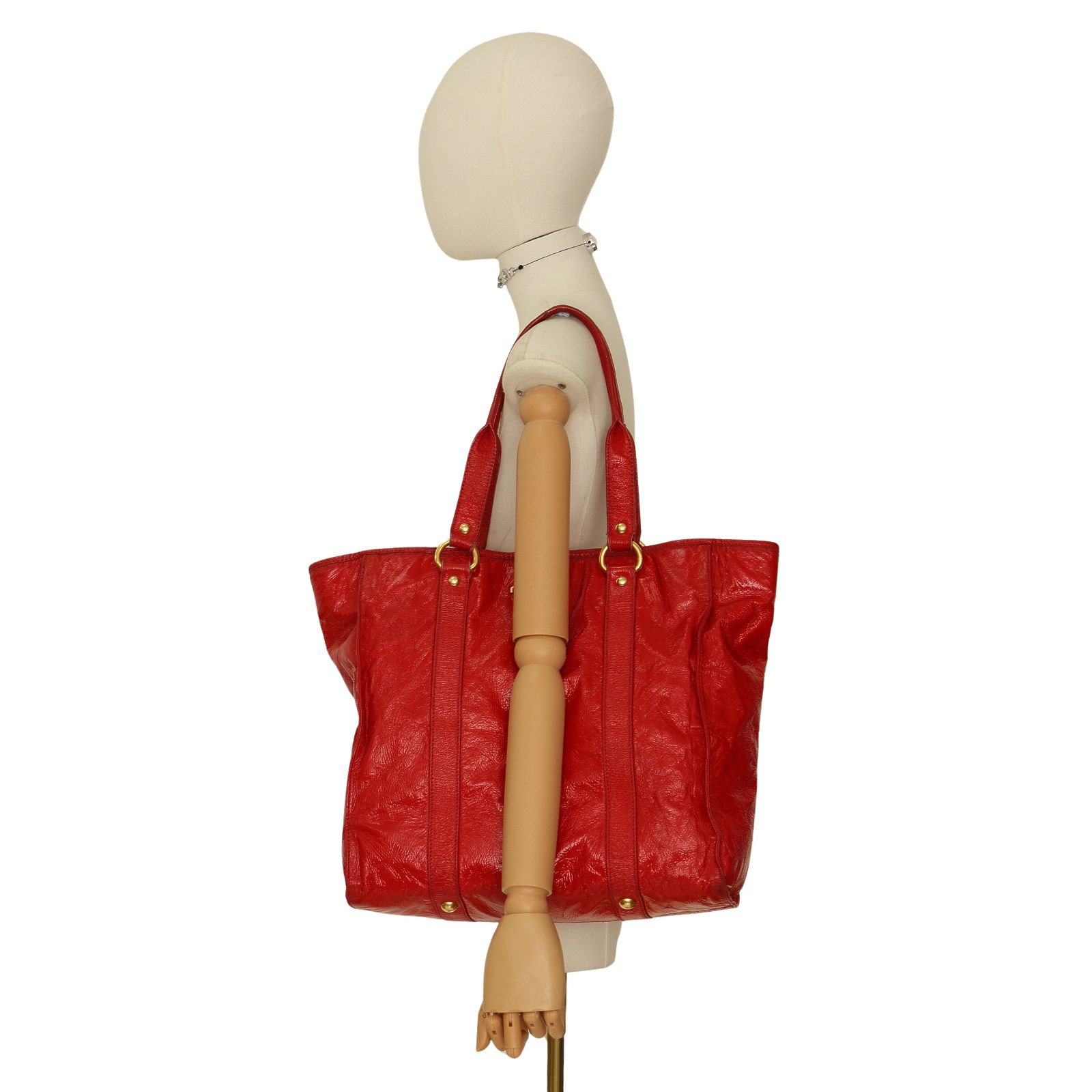 Patent Leather Shopper Tote — view 8