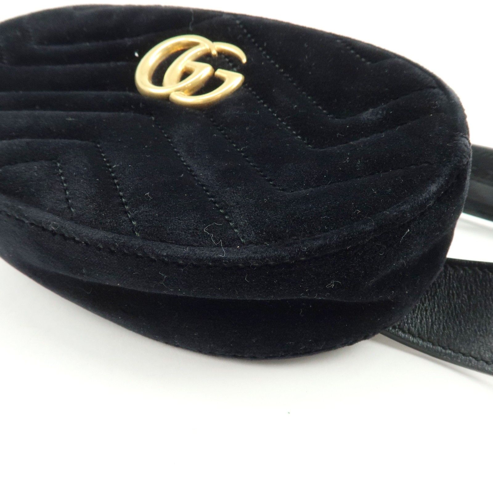 GG Marmont Double G Velvet Leather Waist Bag Body Bag 476434 — view 11
