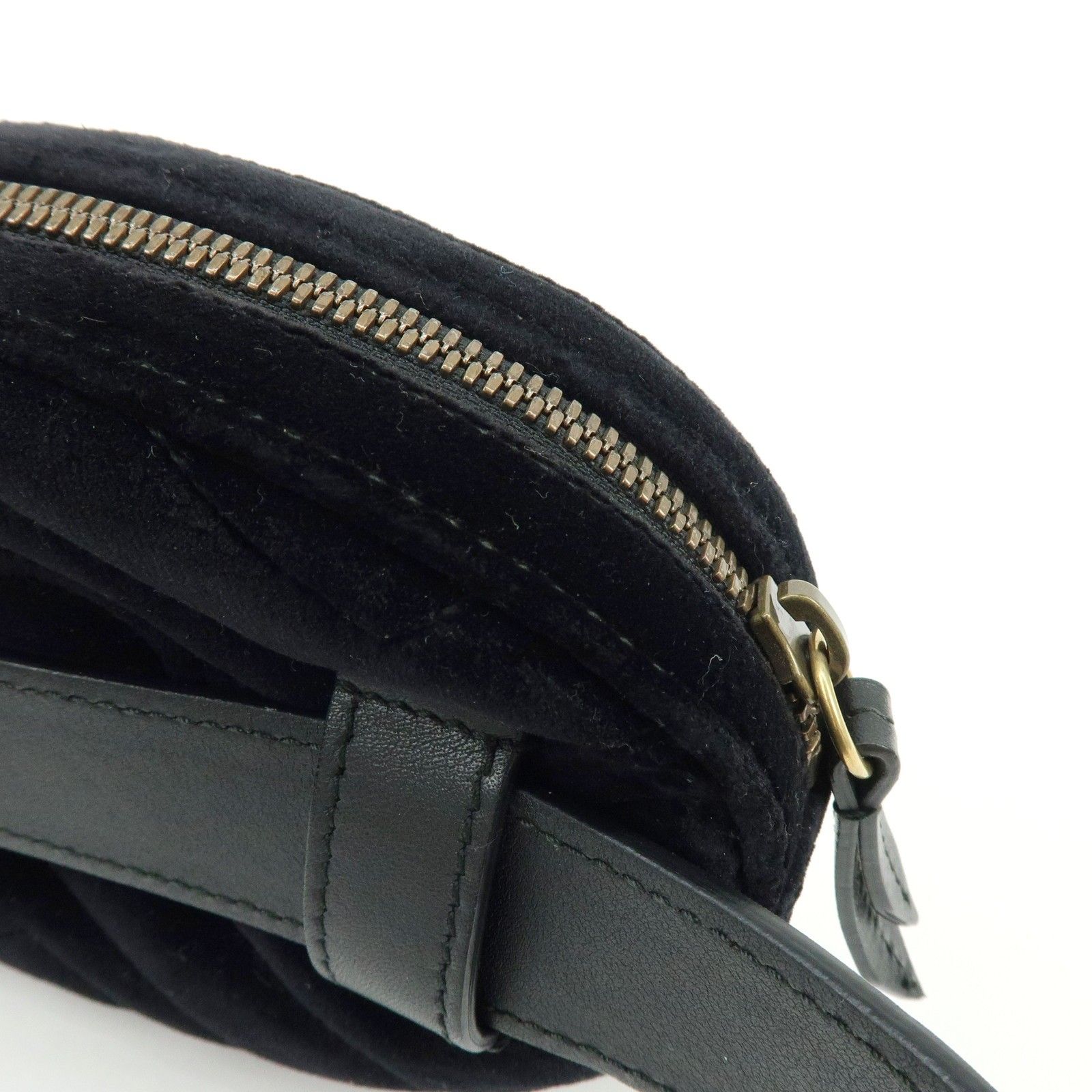 GG Marmont Double G Velvet Leather Waist Bag Body Bag 476434 — view 16