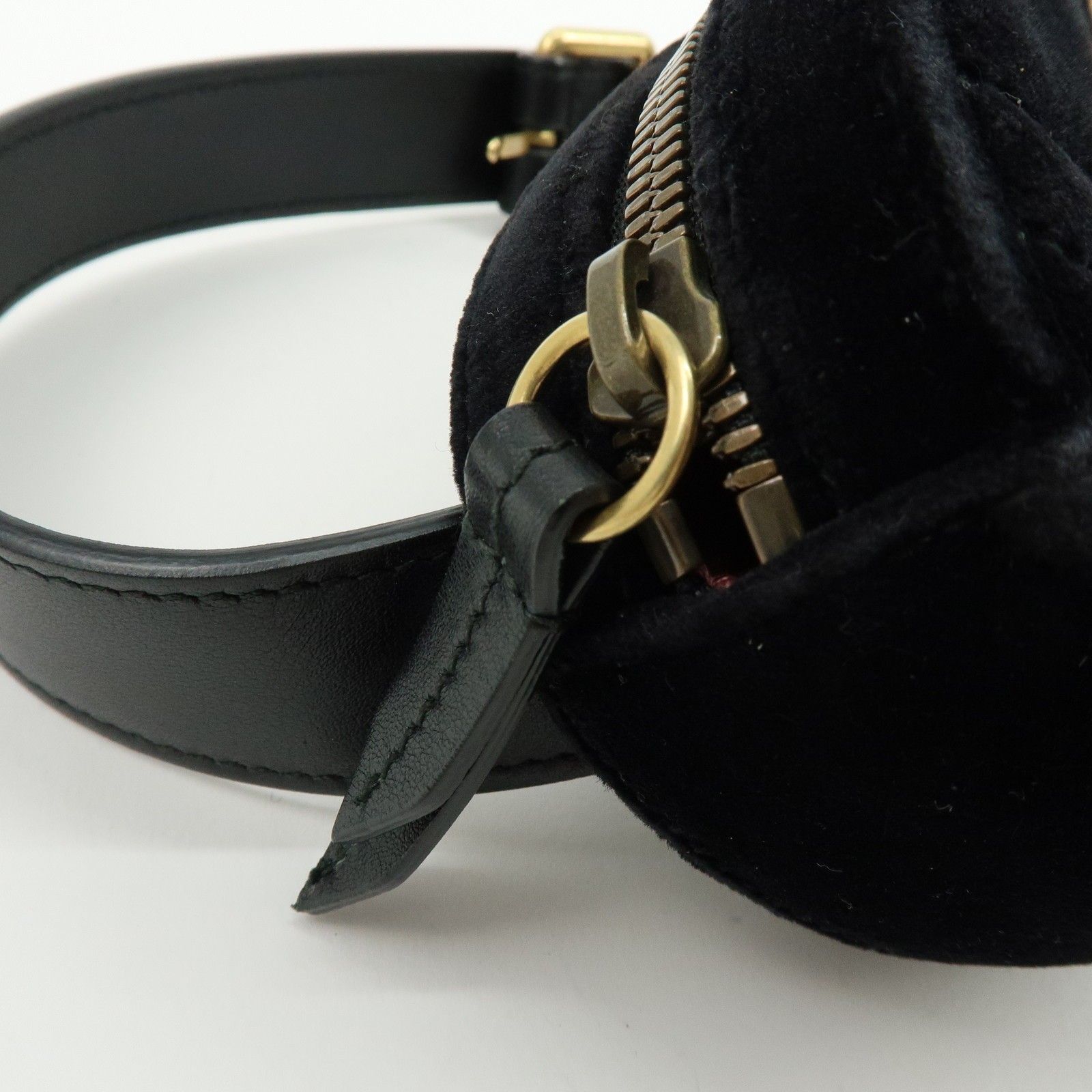 GG Marmont Double G Velvet Leather Waist Bag Body Bag 476434 — view 19