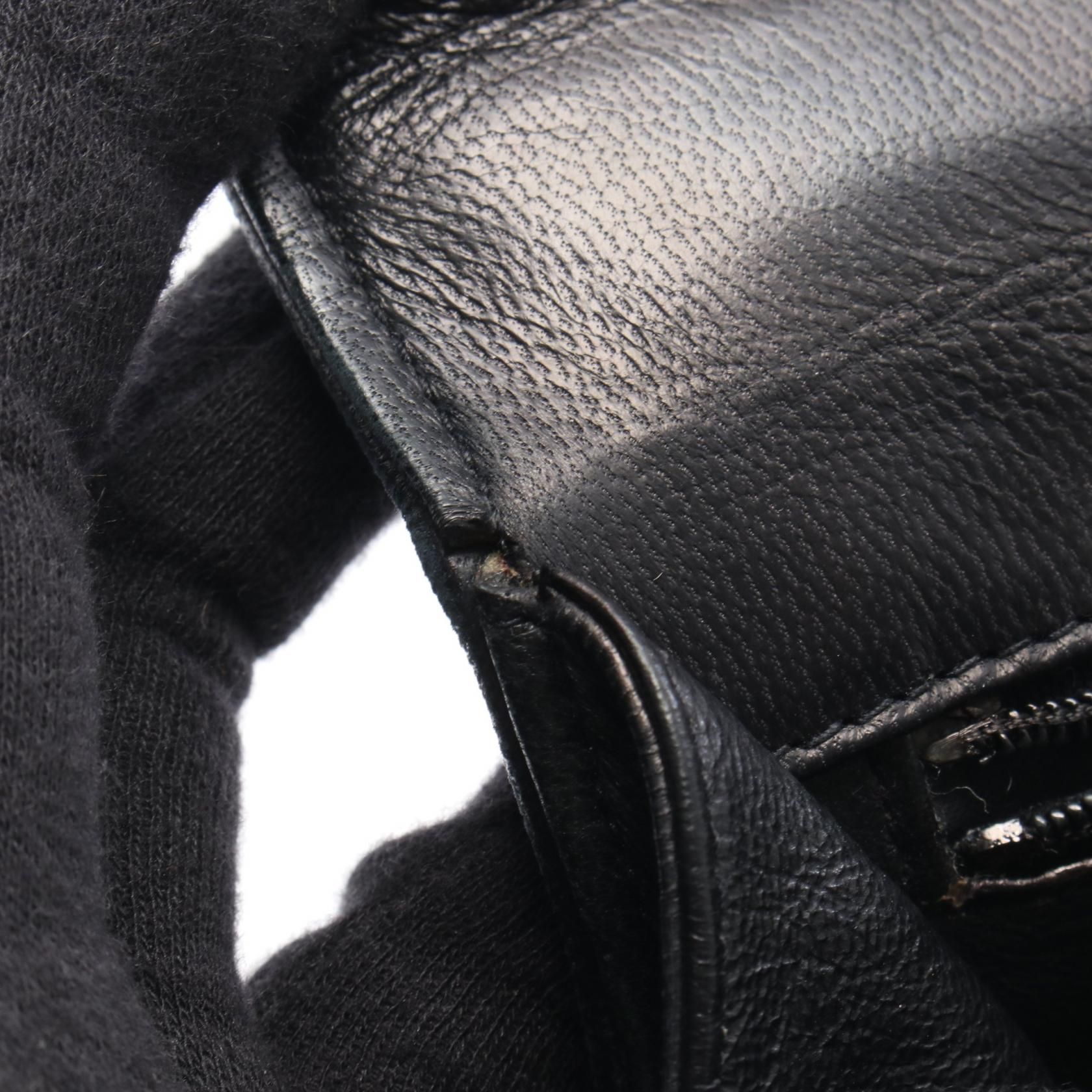 Black Coco Mark Diamond Stitch Handbag Lambskin (sheep Leather) — view 11