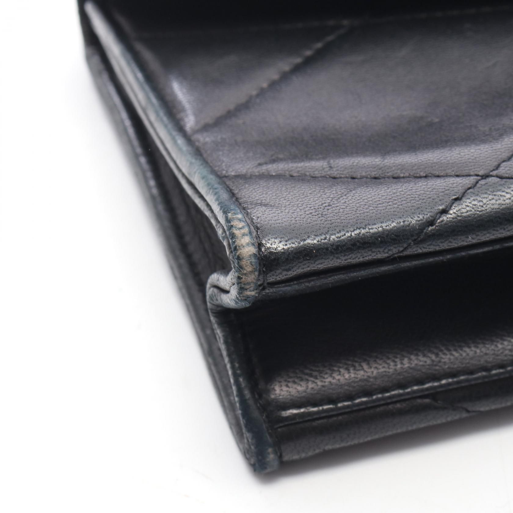 Black Coco Mark Diamond Stitch Handbag Lambskin (sheep Leather) — view 13