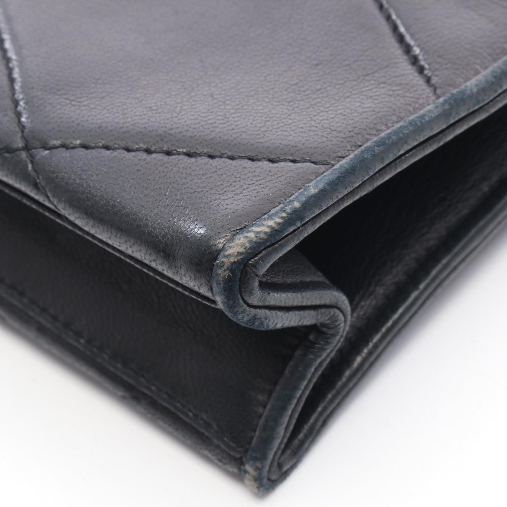 Black Coco Mark Diamond Stitch Handbag Lambskin (sheep Leather) — view 8