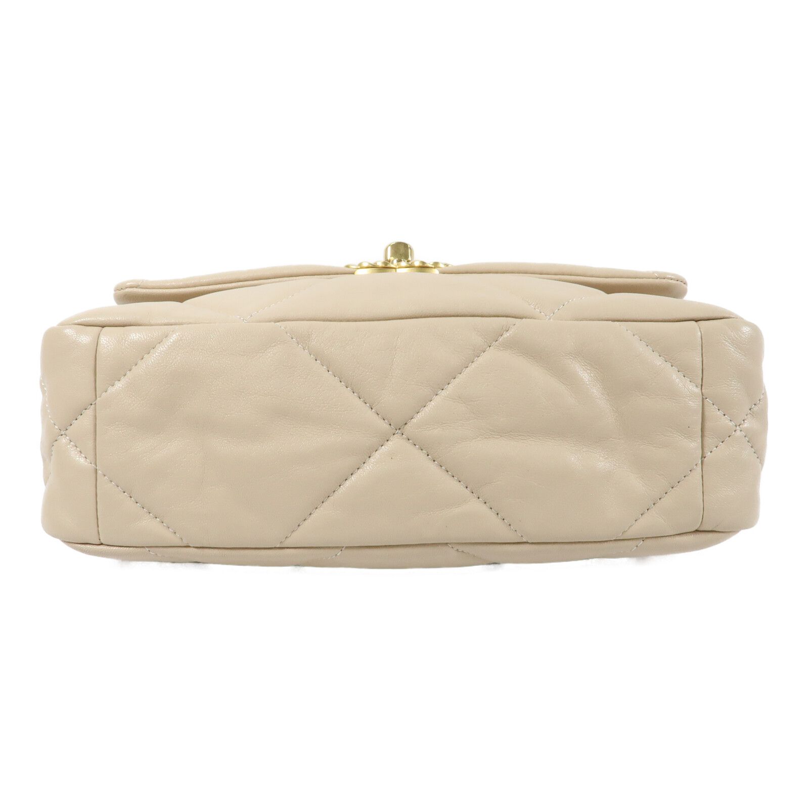 Beige Sheepskin Leather C 19 Small Hand-turned Shoulder And Back Bag 2way Shoulder Bag Lambskin (sheep Leath — view 4