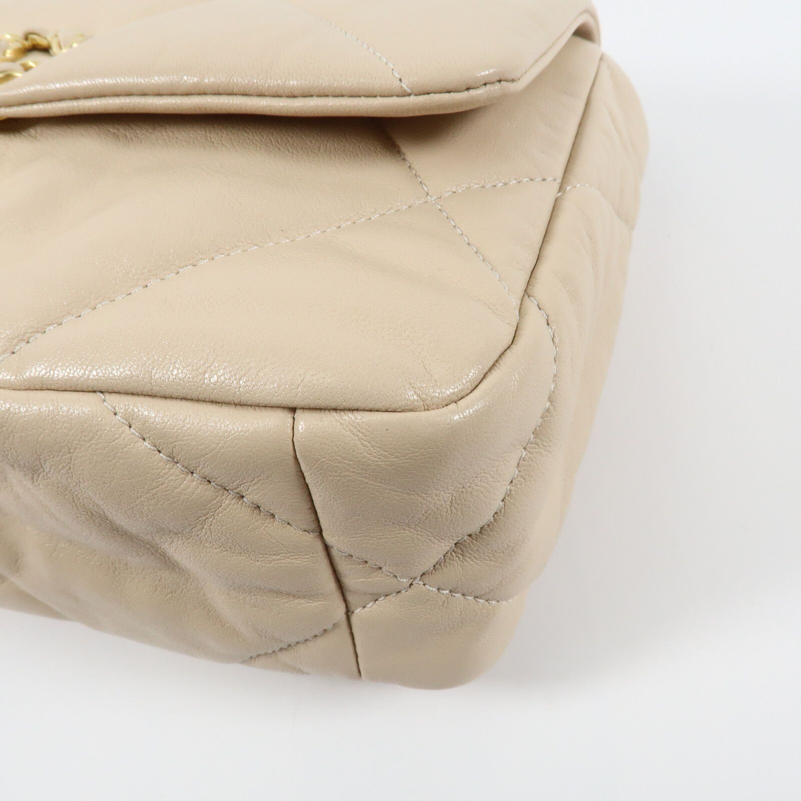Beige Sheepskin Leather C 19 Small Hand-turned Shoulder And Back Bag 2way Shoulder Bag Lambskin (sheep Leath — view 6