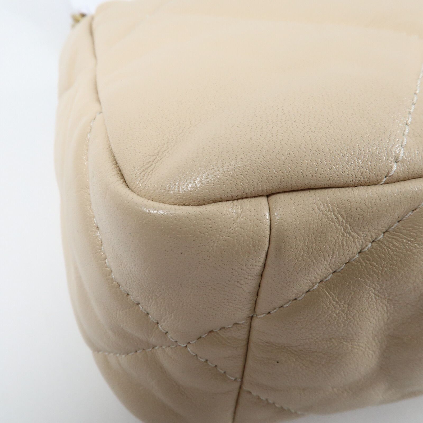 Beige Sheepskin Leather C 19 Small Hand-turned Shoulder And Back Bag 2way Shoulder Bag Lambskin (sheep Leath — view 7