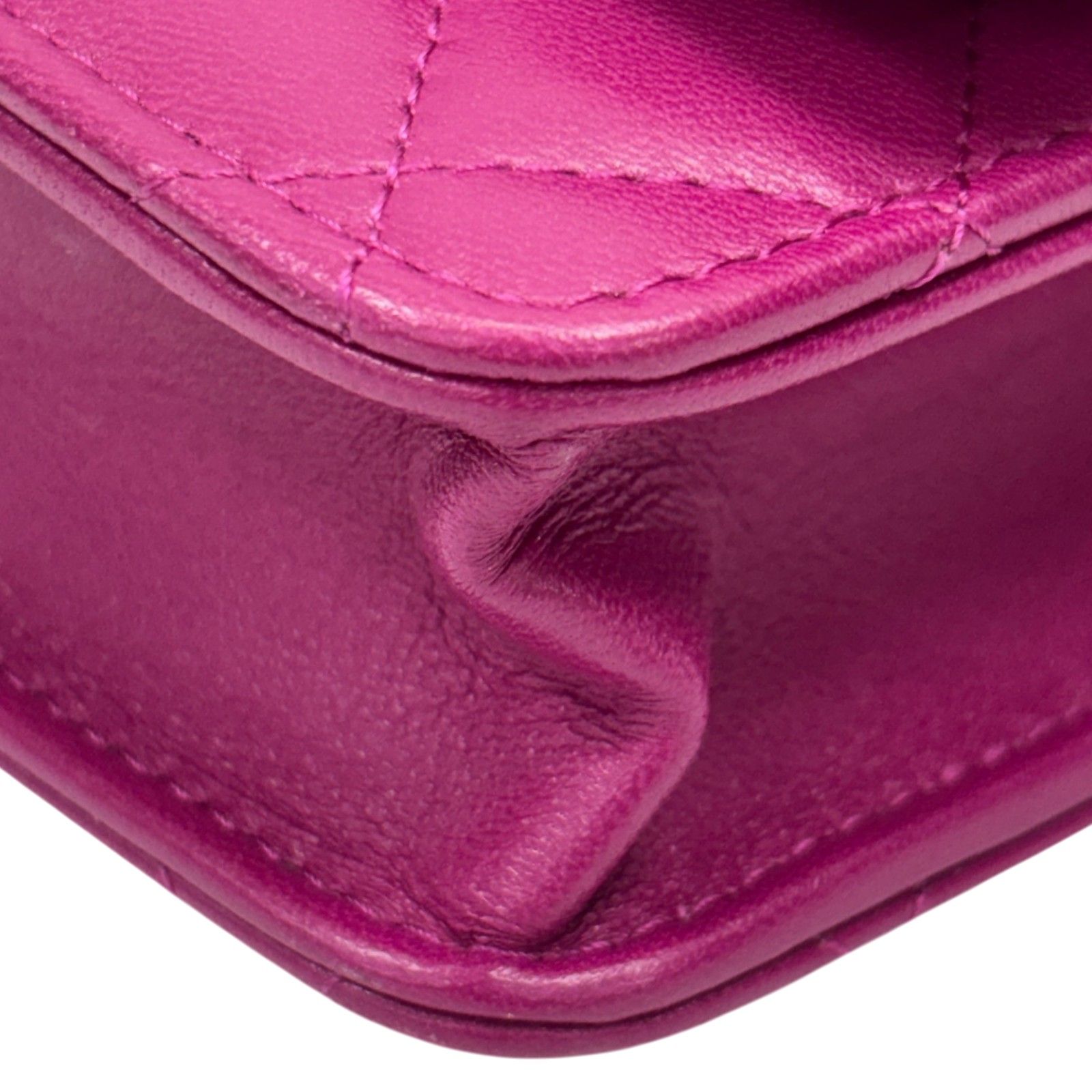 Trendy Cc Woc Wallet On Chain Shoulder Bag Pink Quilted Lambskin — view 12