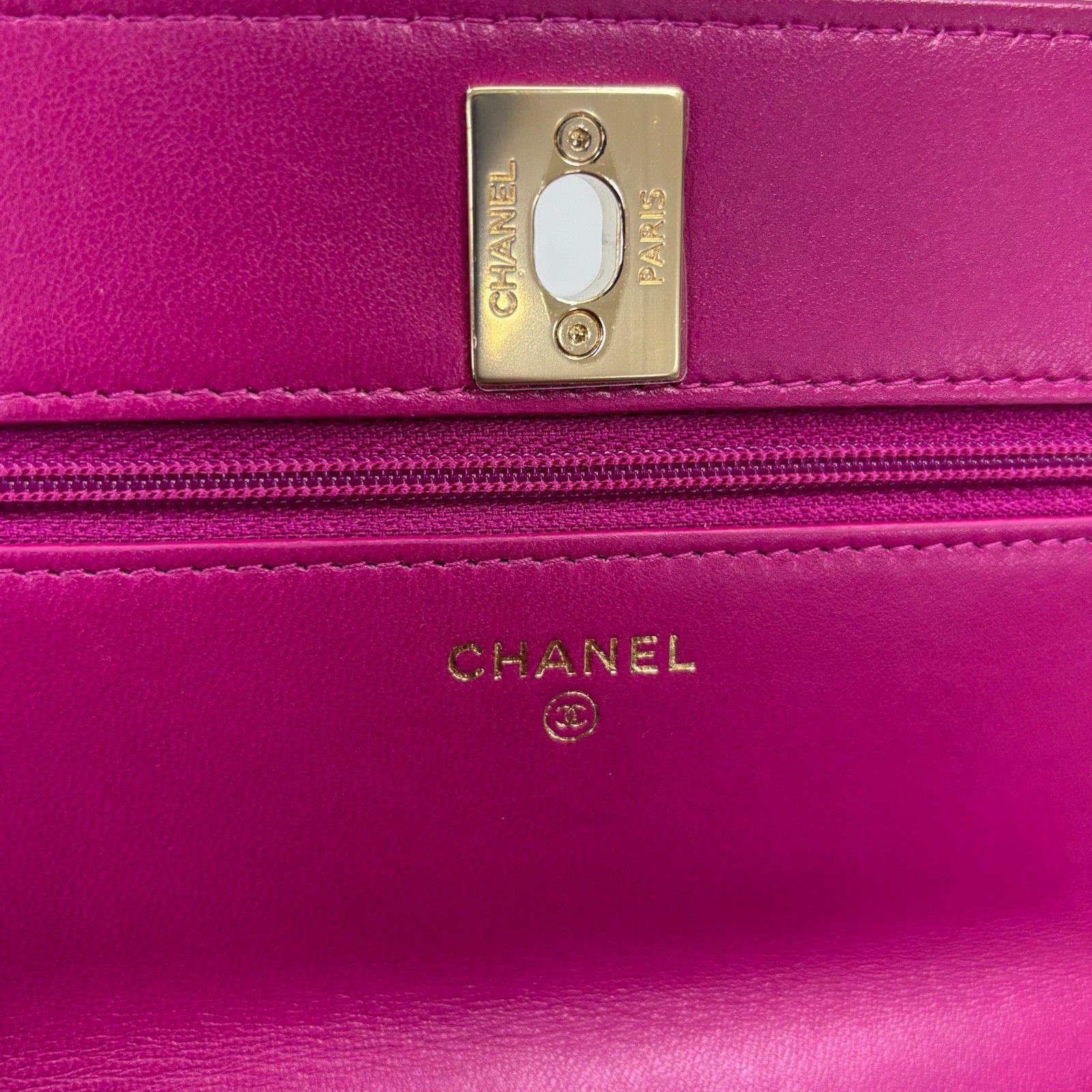Trendy Cc Woc Wallet On Chain Shoulder Bag Pink Quilted Lambskin — view 6