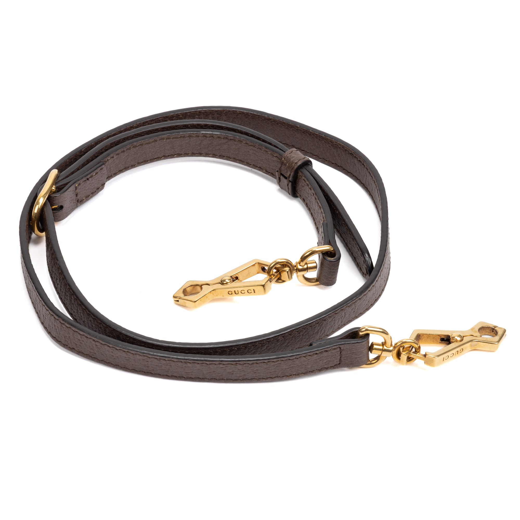 Small Bamboo Top Handle  Beige/Dark Brown  Jumbo GG Gold — view 12