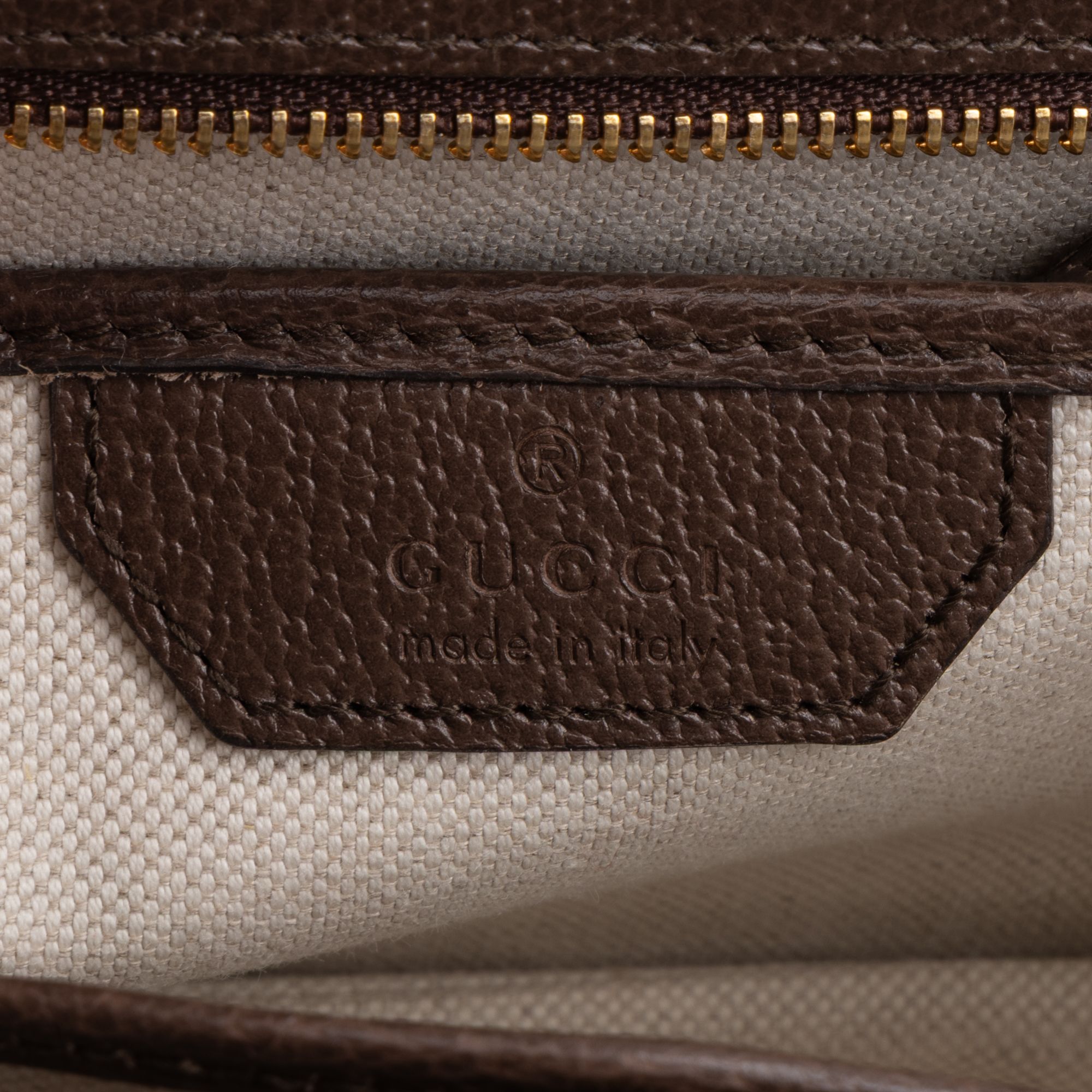 Small Bamboo Top Handle  Beige/Dark Brown  Jumbo GG Gold — view 13