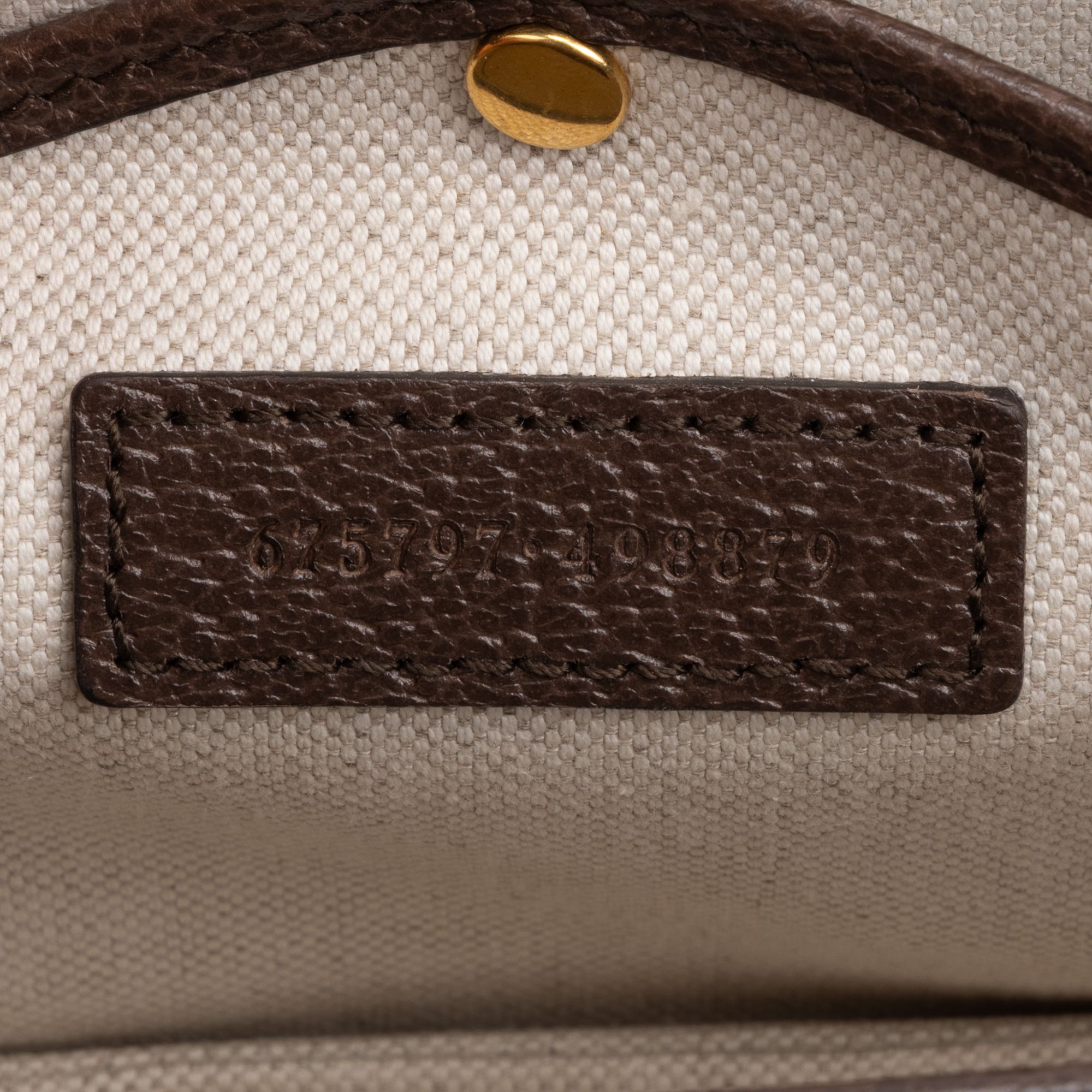 Small Bamboo Top Handle  Beige/Dark Brown  Jumbo GG Gold — view 14