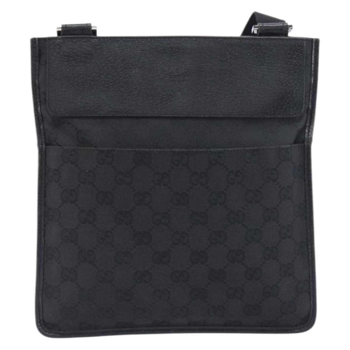 GG Monogram Messenger Crossbody Bag Black — view 13