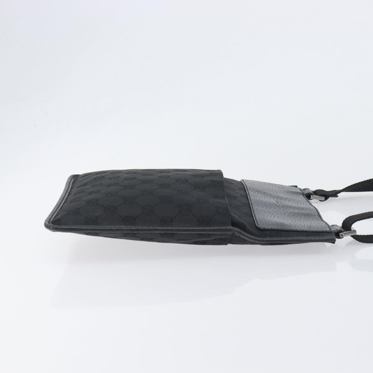 GG Monogram Messenger Crossbody Bag Black — view 3