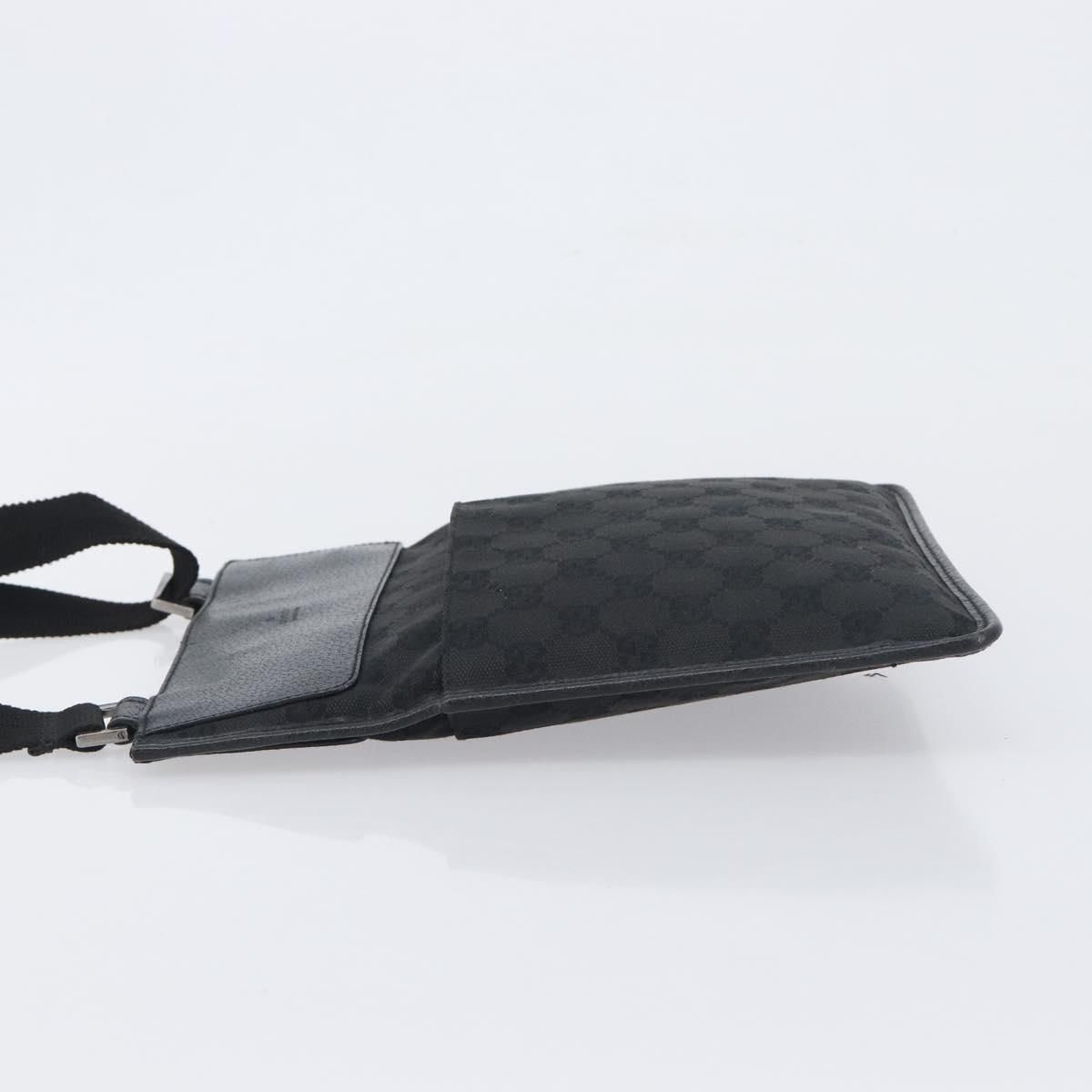 GG Monogram Messenger Crossbody Bag Black — view 4