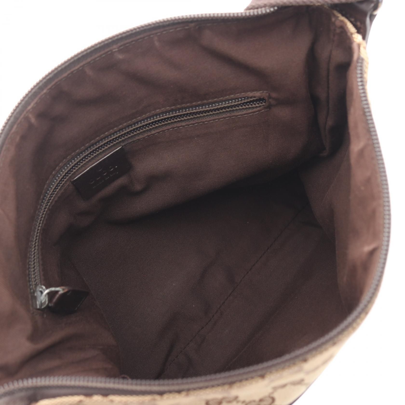 Small Perforated Flat Messenger, GG Canvas — view 3