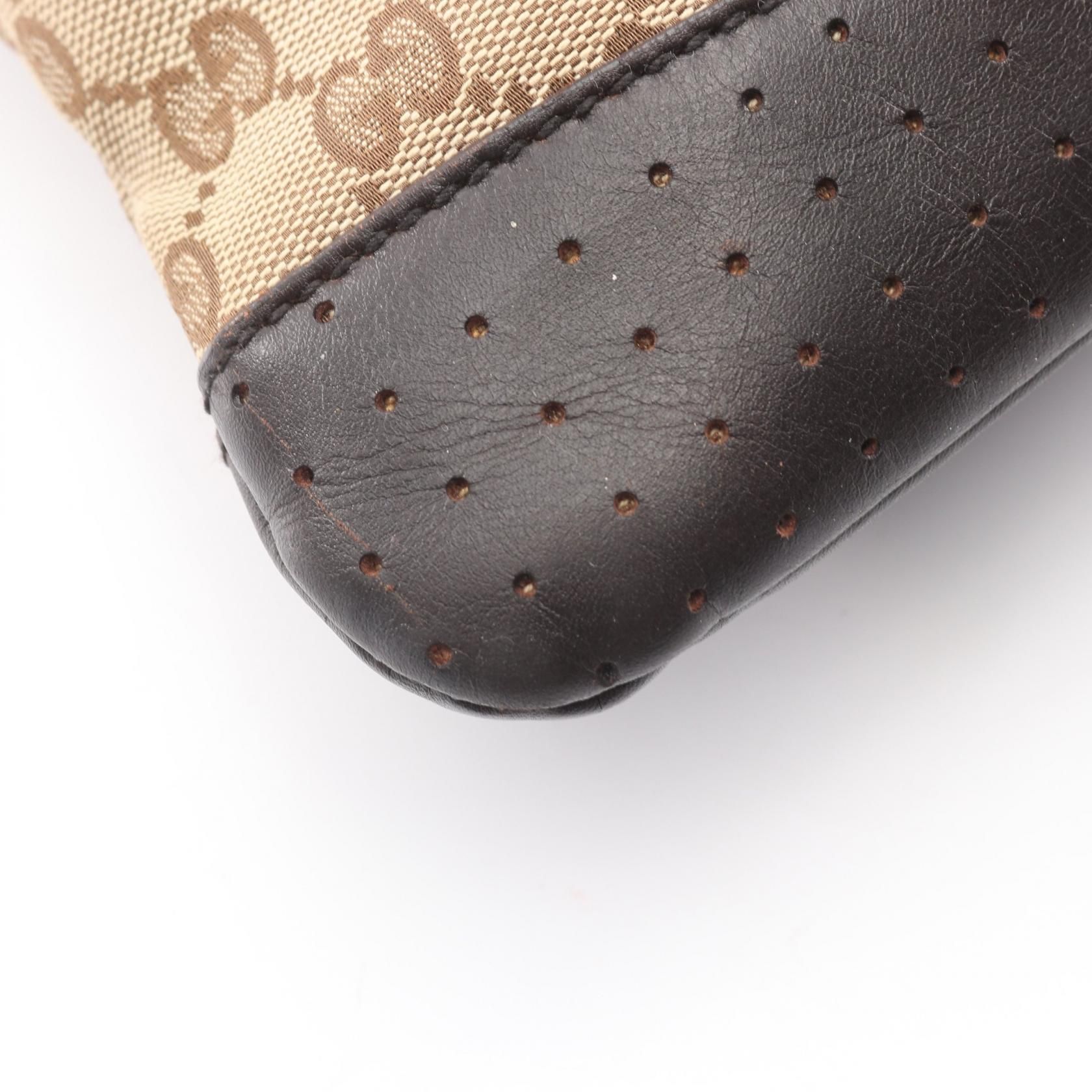 Small Perforated Flat Messenger, GG Canvas — view 5