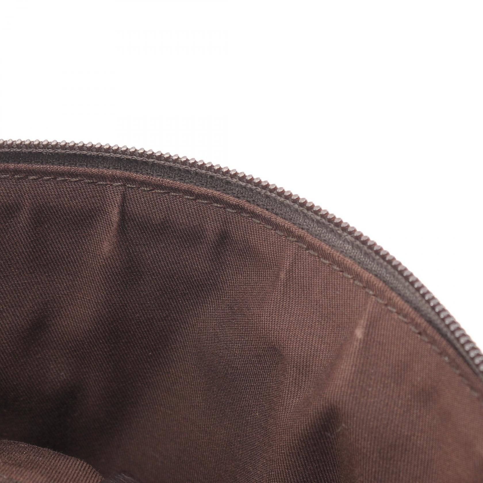 Small Perforated Flat Messenger, GG Canvas — view 9
