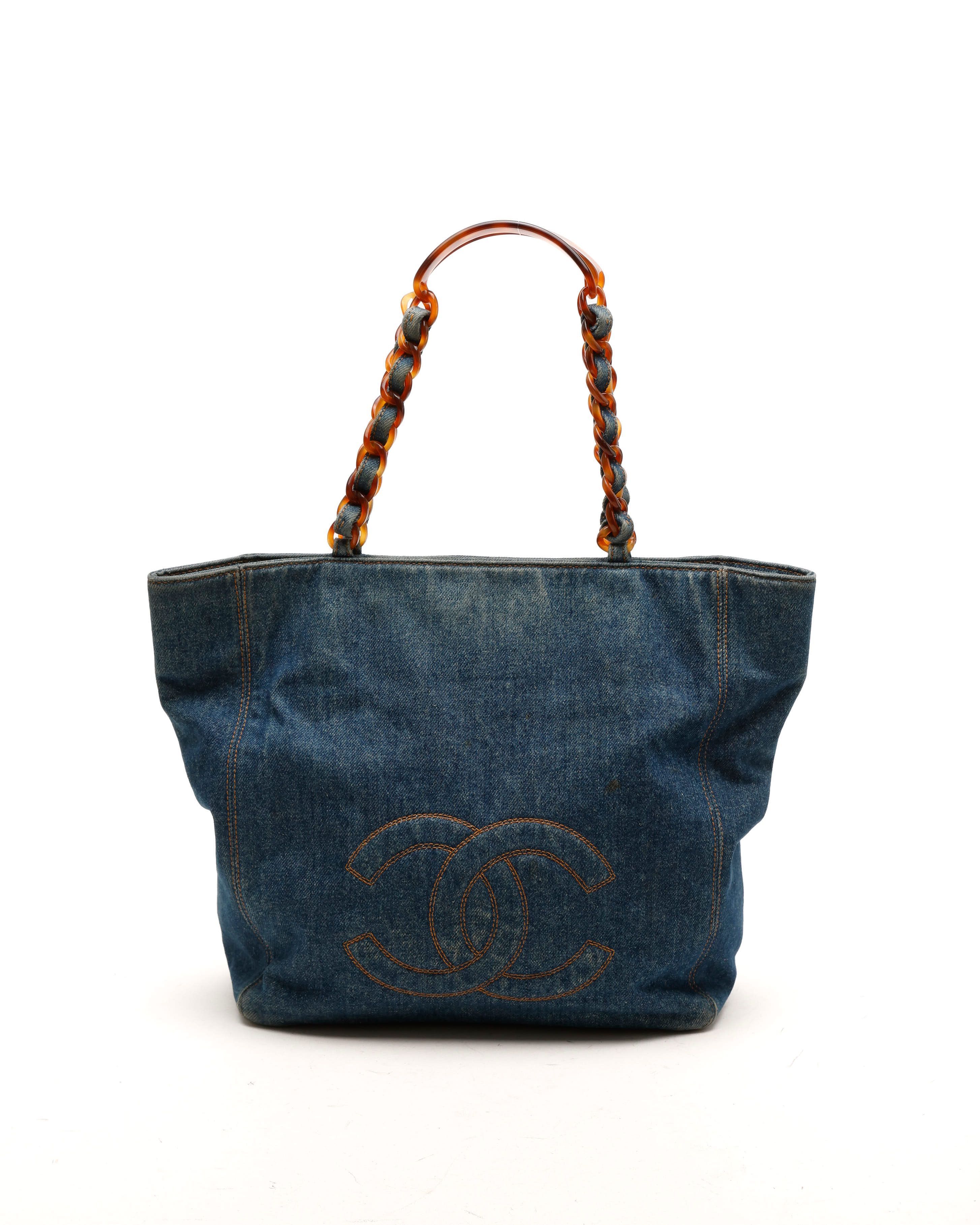 CC Denim Tortoise Tote Bag — view 2