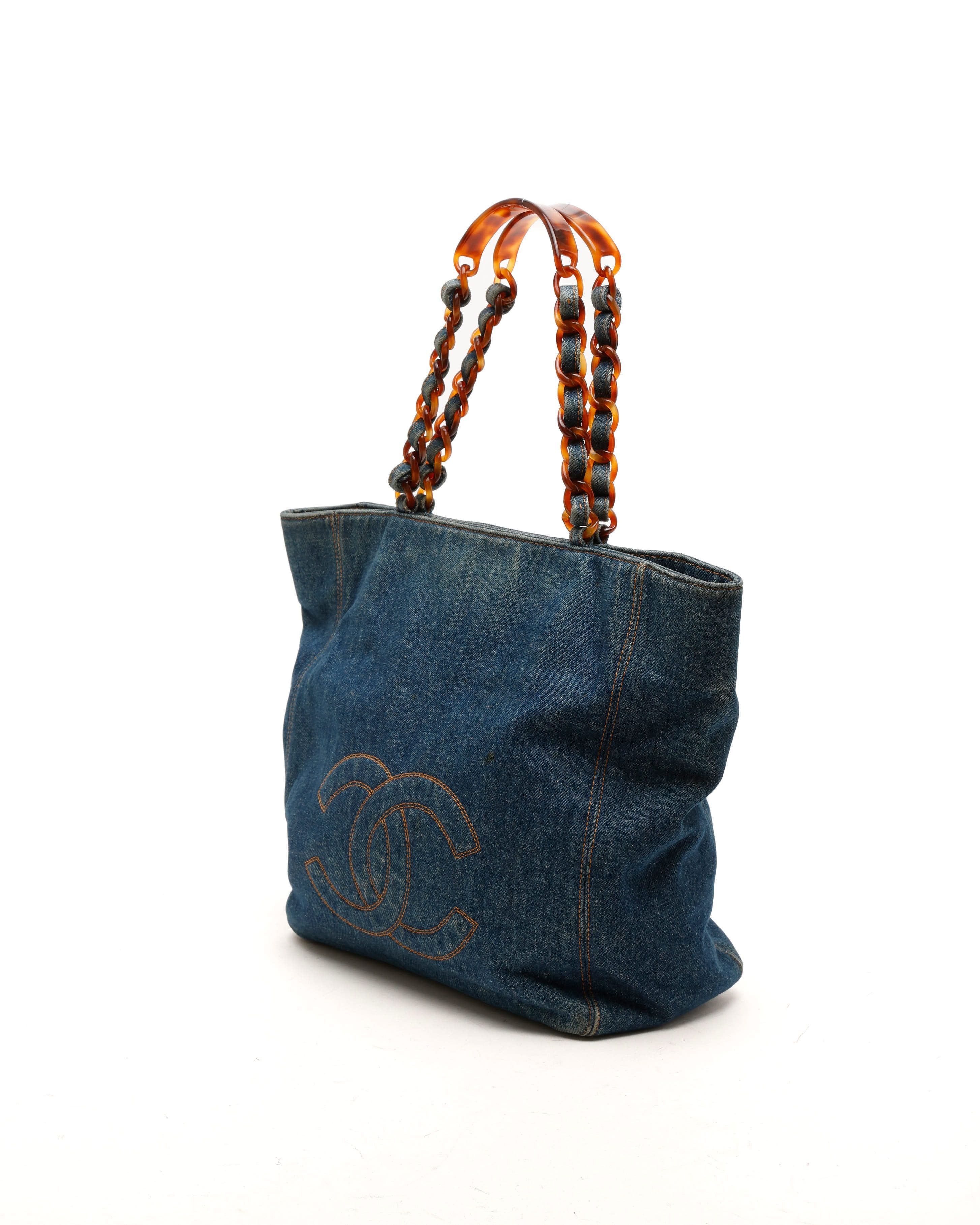 CC Denim Tortoise Tote Bag — view 3