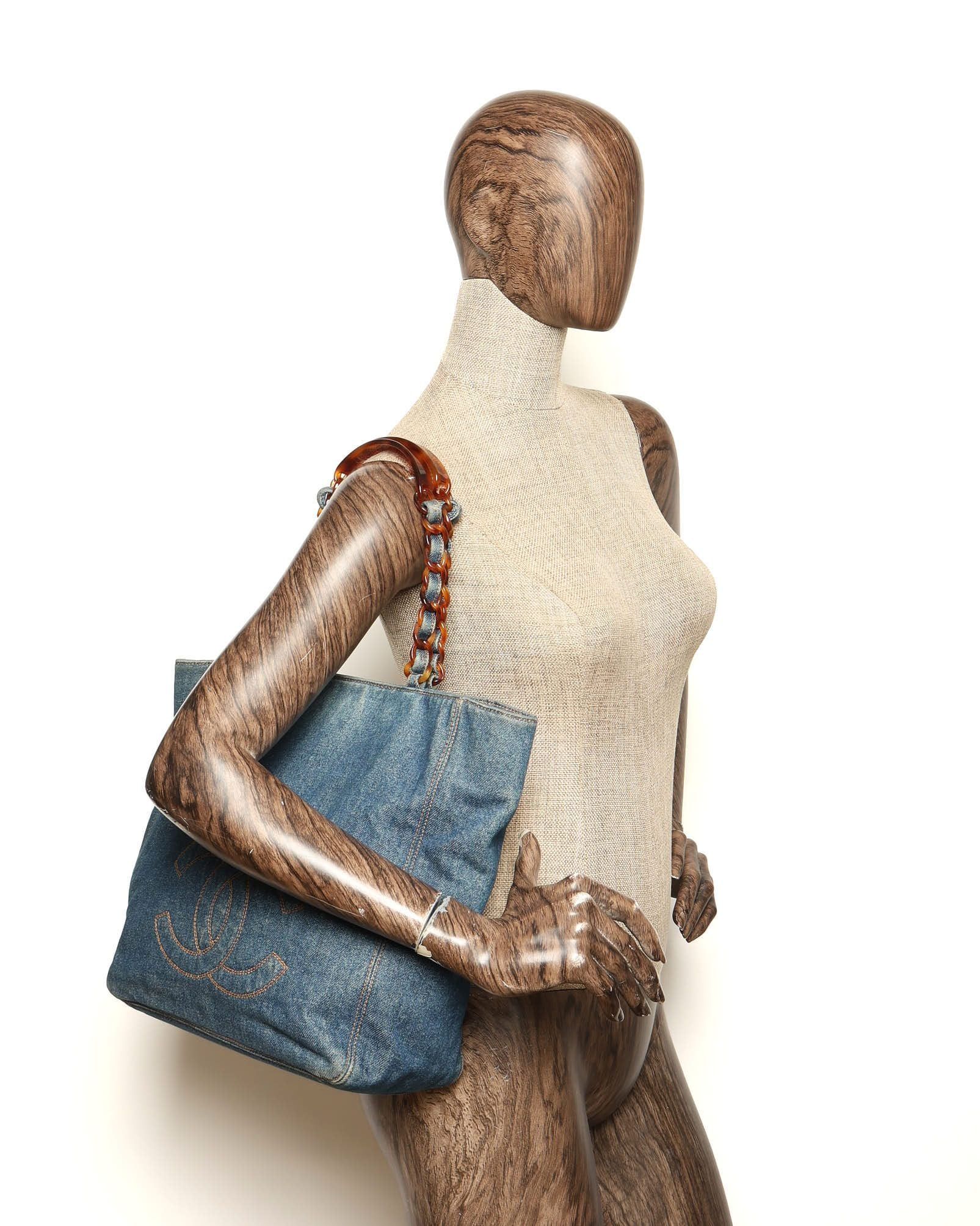 CC Denim Tortoise Tote Bag — view 10