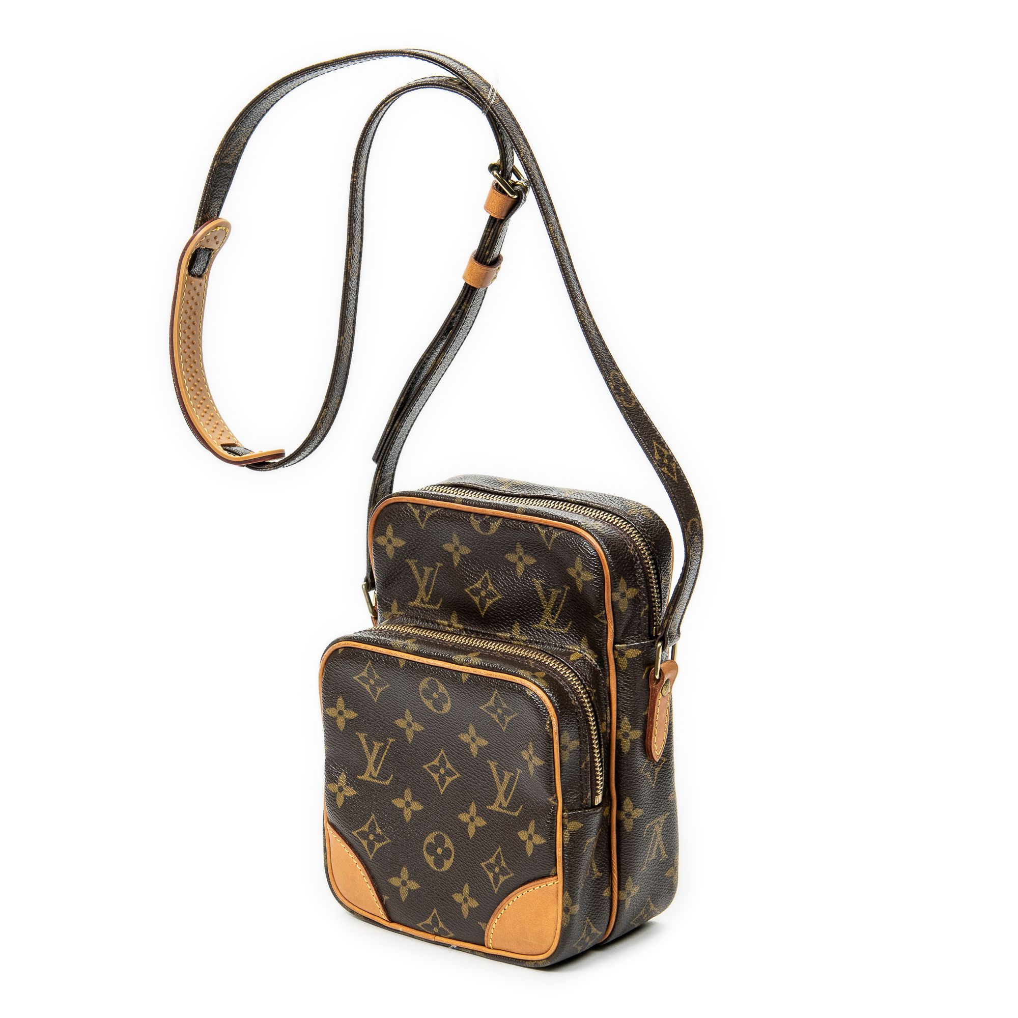Amazone PM Brown Monogram Canvas Golden Brass — view 2