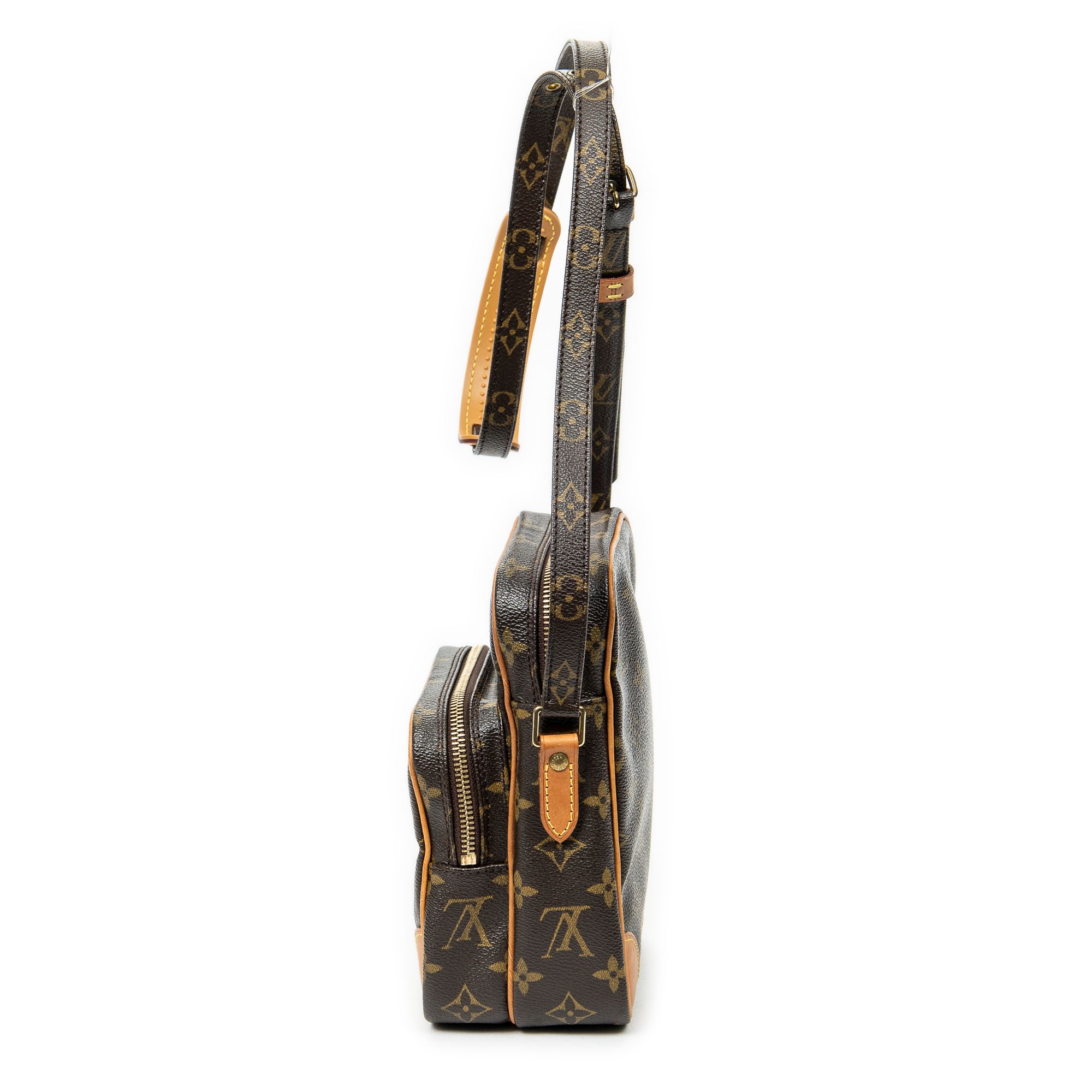 Amazone PM Brown Monogram Canvas Golden Brass — view 3