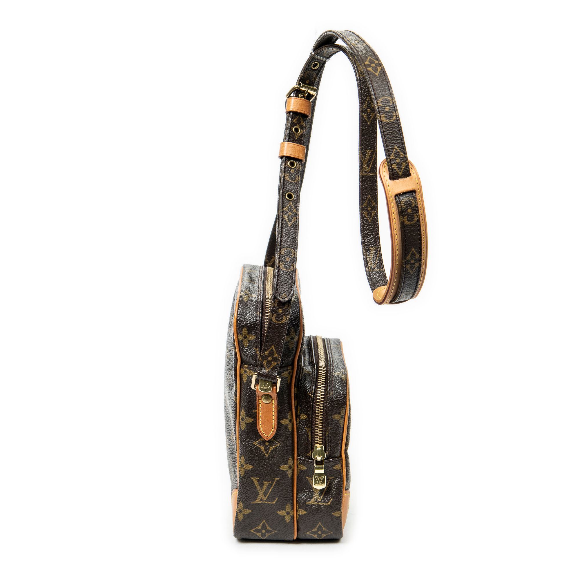 Amazone PM Brown Monogram Canvas Golden Brass — view 4