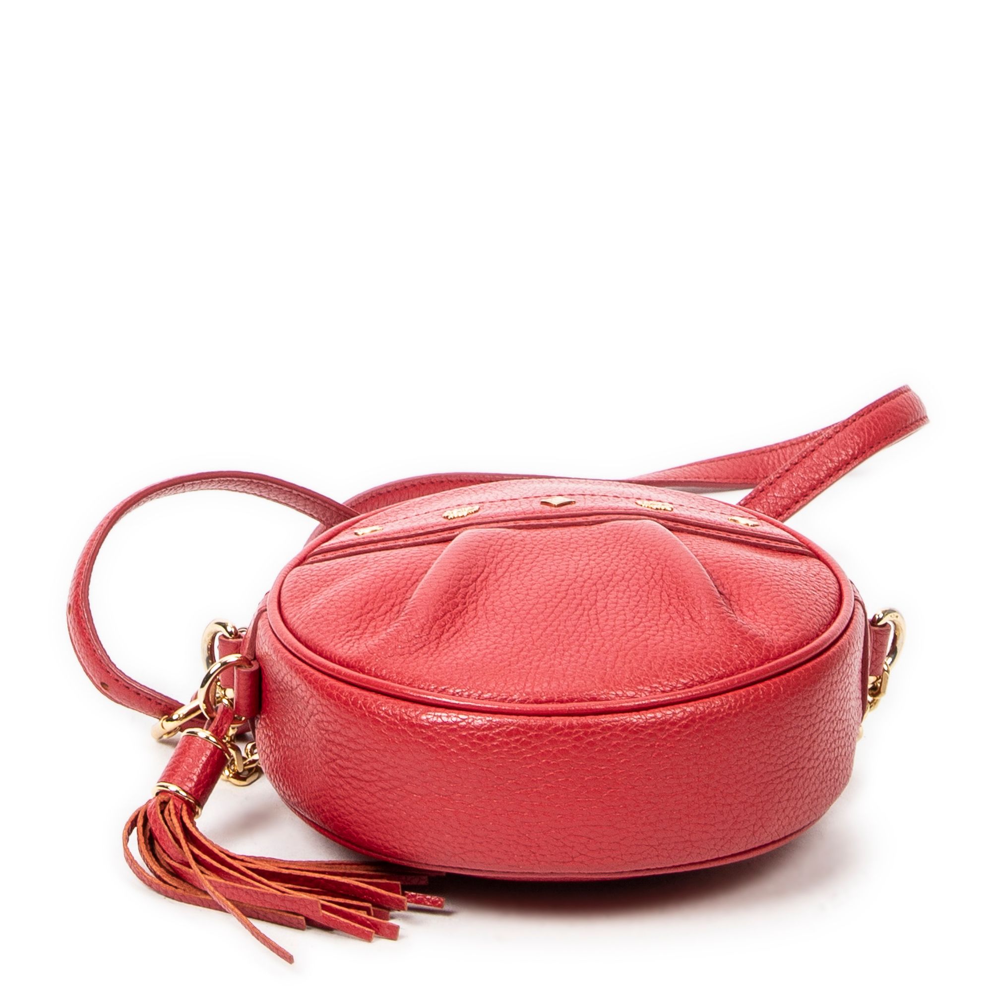 Round Tassel Crossbody  Grained Leather — view 6