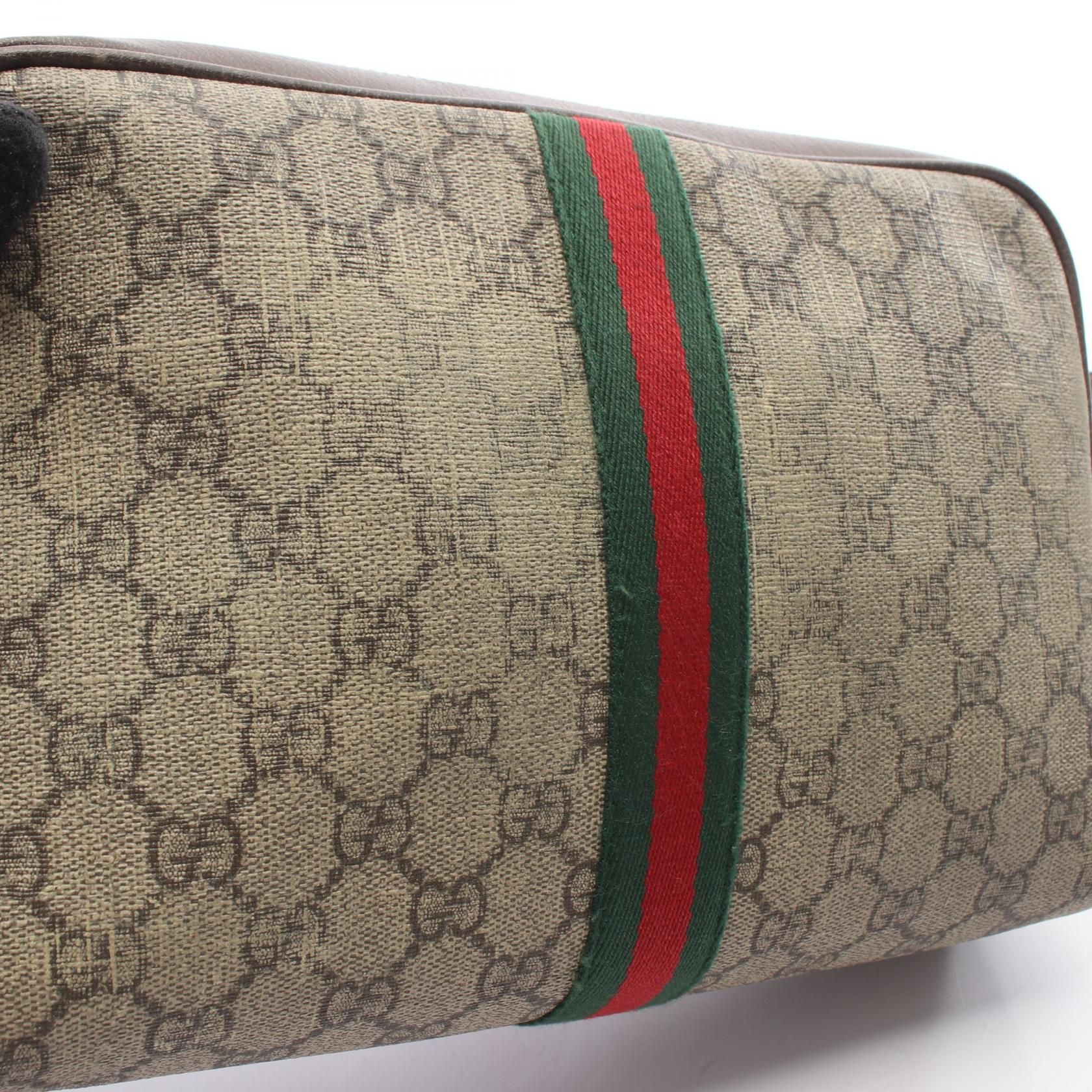 GG Supreme Monogram Web Small Ophidia Shoulder Bag Brown — view 15
