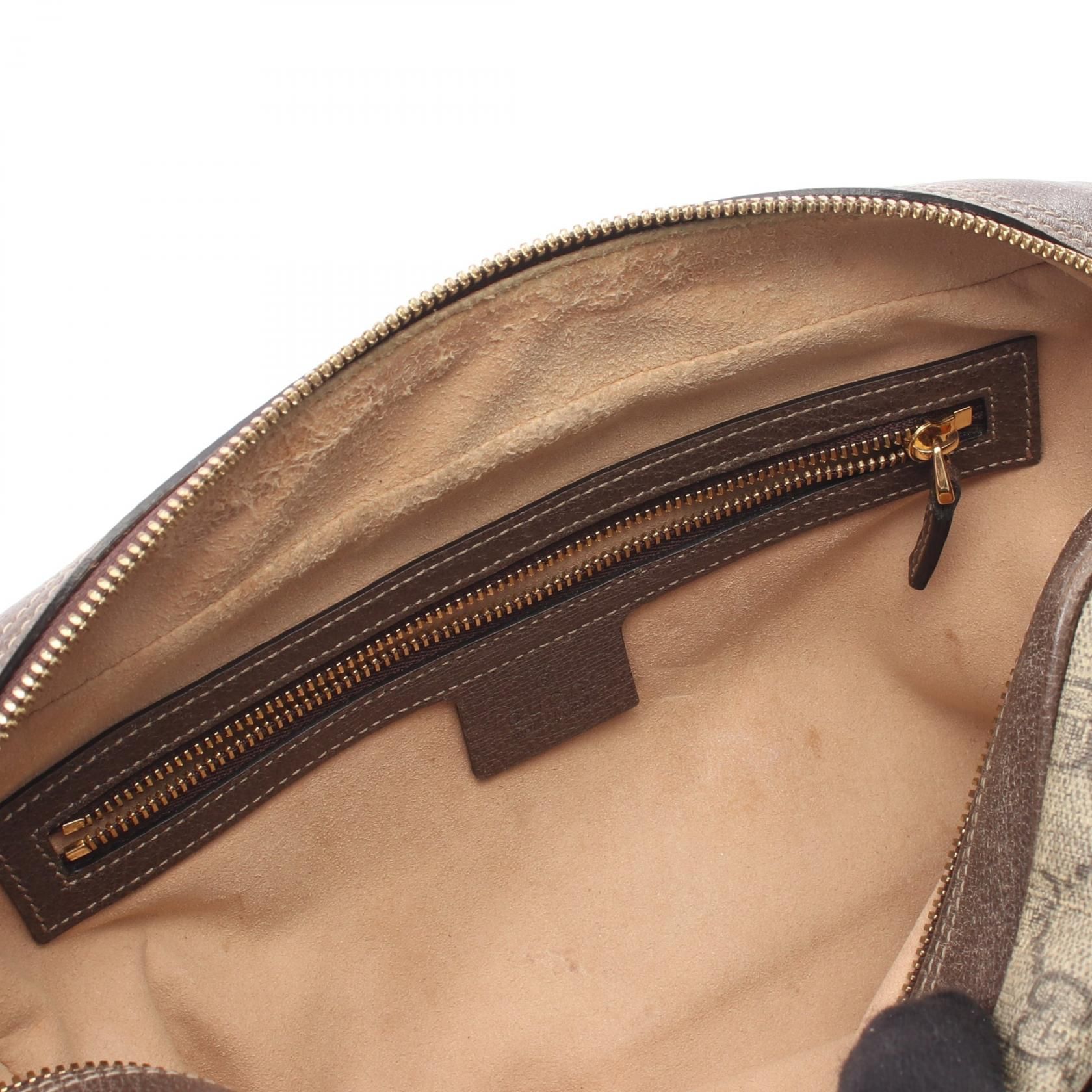 GG Supreme Monogram Web Small Ophidia Shoulder Bag Brown — view 5