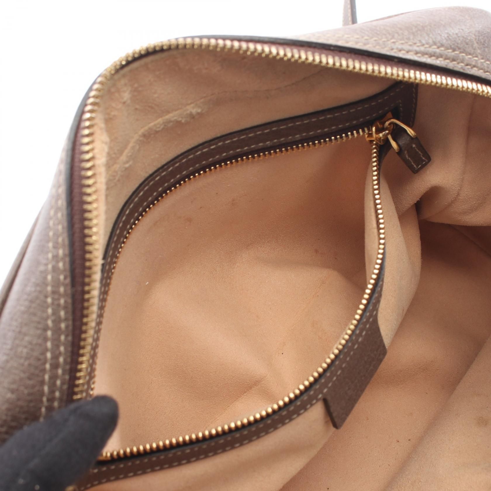 GG Supreme Monogram Web Small Ophidia Shoulder Bag Brown — view 8