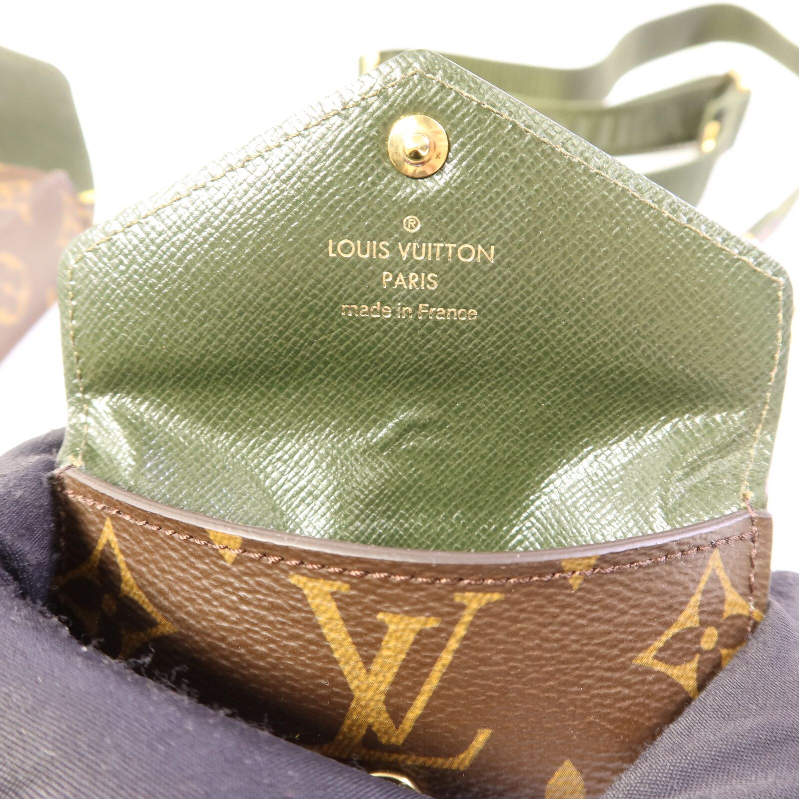 Monogram Felicie Strap & Go Gold Shoulder Bag Brown Green Brown/khaki Shoulder Bag M 80091 — view 16