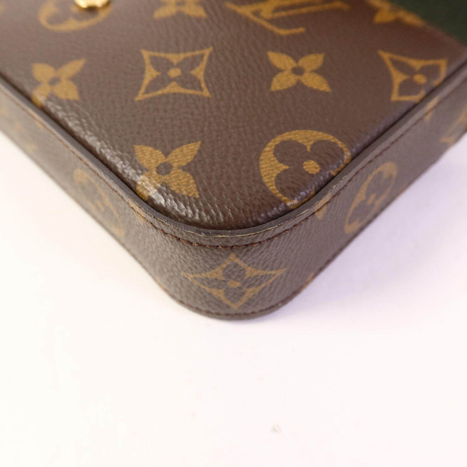 Monogram Felicie Strap & Go Gold Shoulder Bag Brown Green Brown/khaki Shoulder Bag M 80091 — view 17