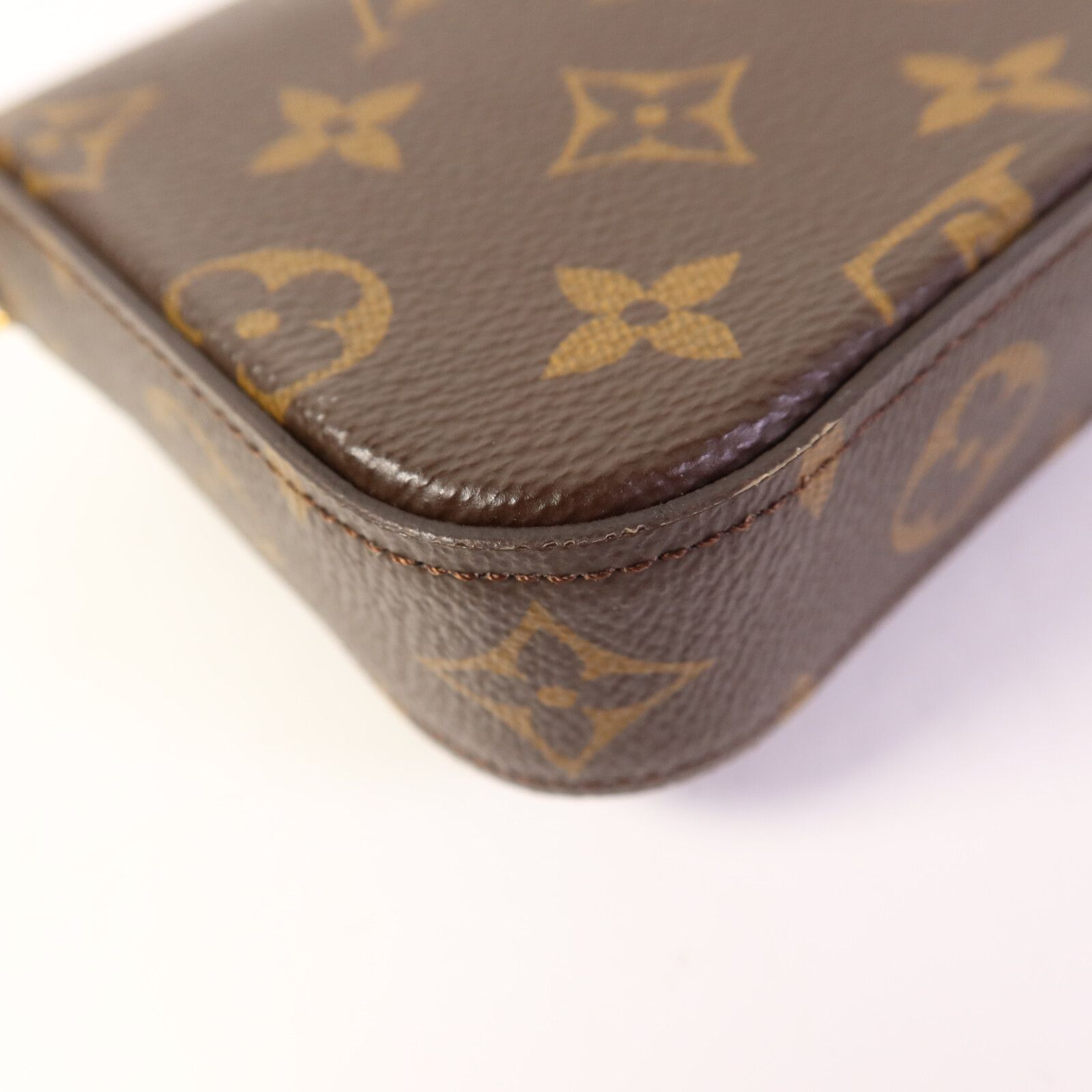 Monogram Felicie Strap & Go Gold Shoulder Bag Brown Green Brown/khaki Shoulder Bag M 80091 — view 20