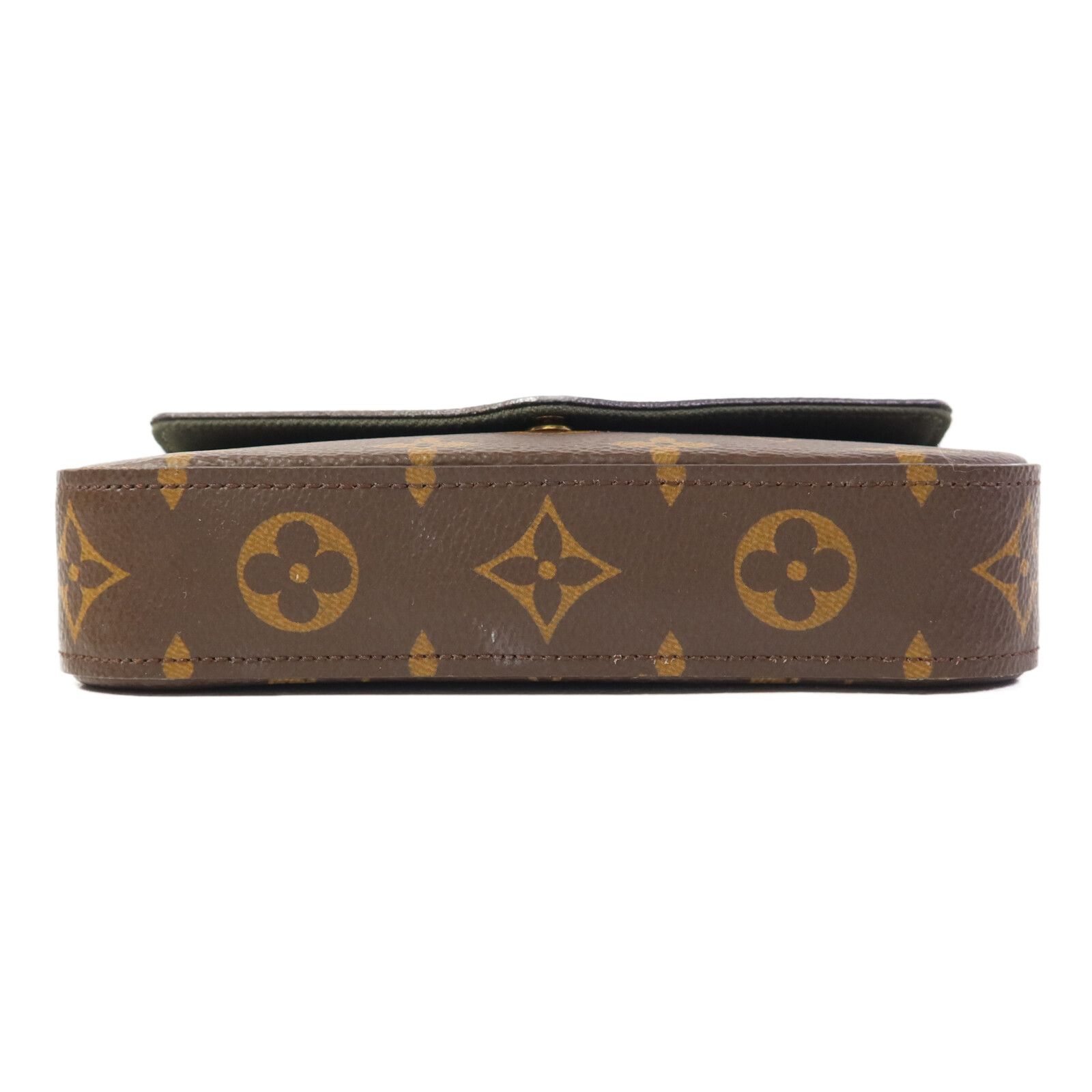 Monogram Felicie Strap & Go Gold Shoulder Bag Brown Green Brown/khaki Shoulder Bag M 80091 — view 5