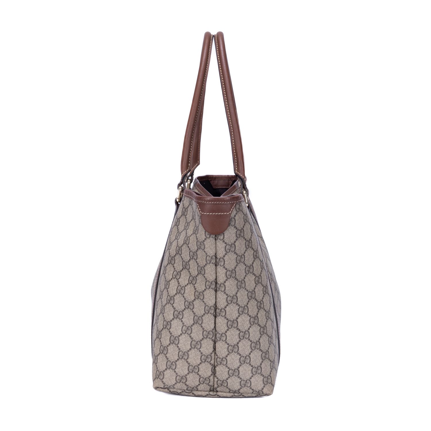 Joy Tote Joy Tote Beige/Brown Beige Monogrammed Canvas Champagne Gold — view 3