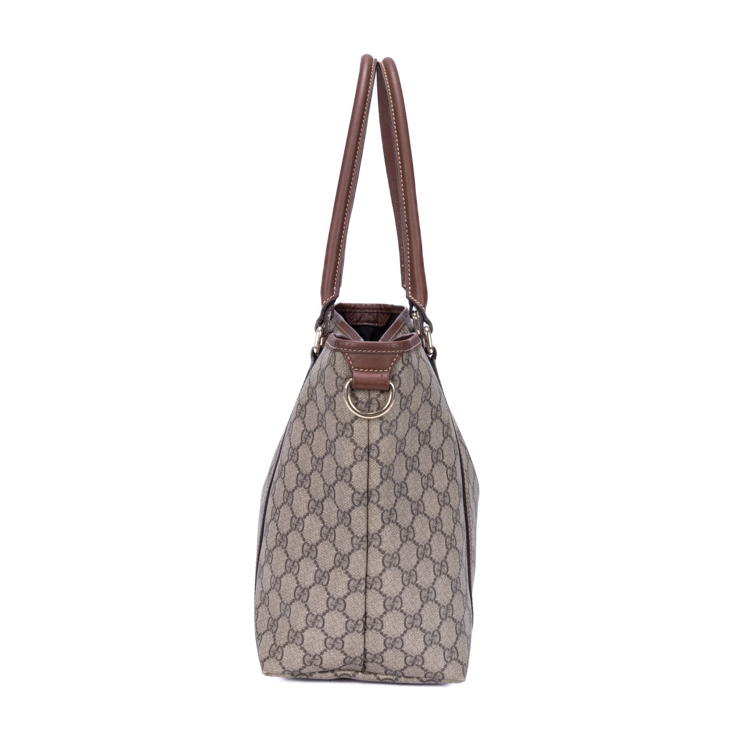 Joy Tote Joy Tote Beige/Brown Beige Monogrammed Canvas Champagne Gold — view 4