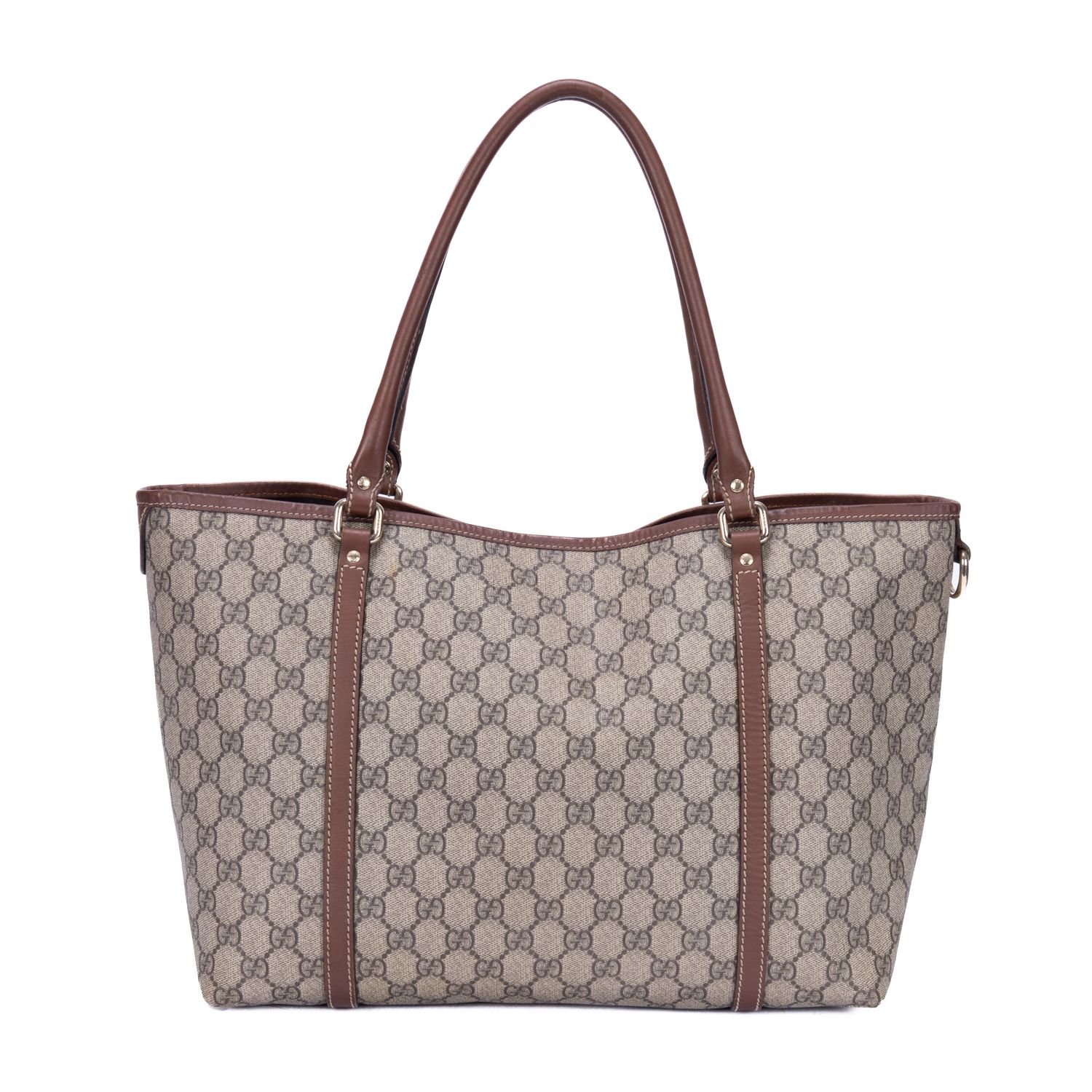 Joy Tote Joy Tote Beige/Brown Beige Monogrammed Canvas Champagne Gold — view 5