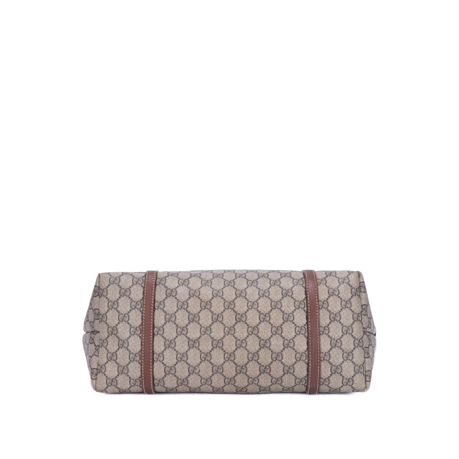 Joy Tote Joy Tote Beige/Brown Beige Monogrammed Canvas Champagne Gold — view 6