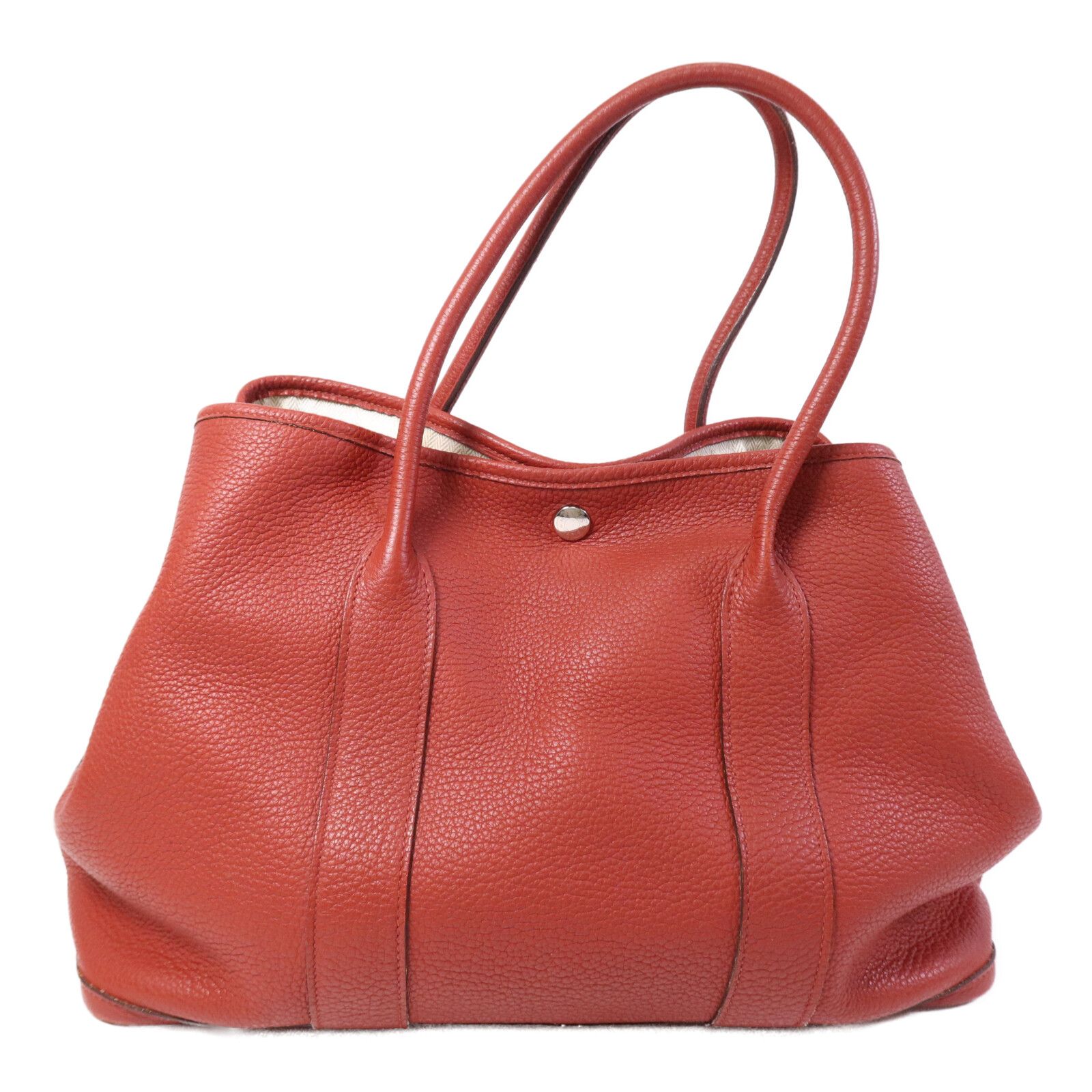 Negonda Leather Garden Party Pm Ginpaku Handmade Bag Potiron Tote Bag Potiron Orange Orange Negonda Leath — view 2