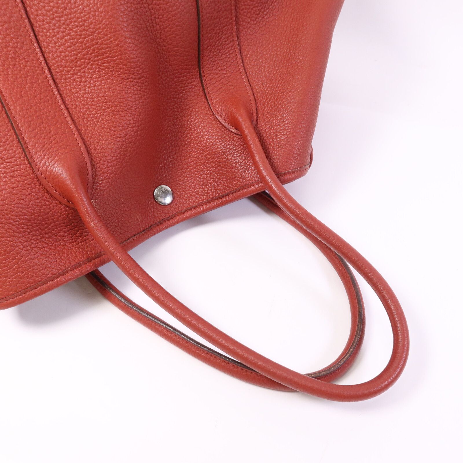 Negonda Leather Garden Party Pm Ginpaku Handmade Bag Potiron Tote Bag Potiron Orange Orange Negonda Leath — view 9