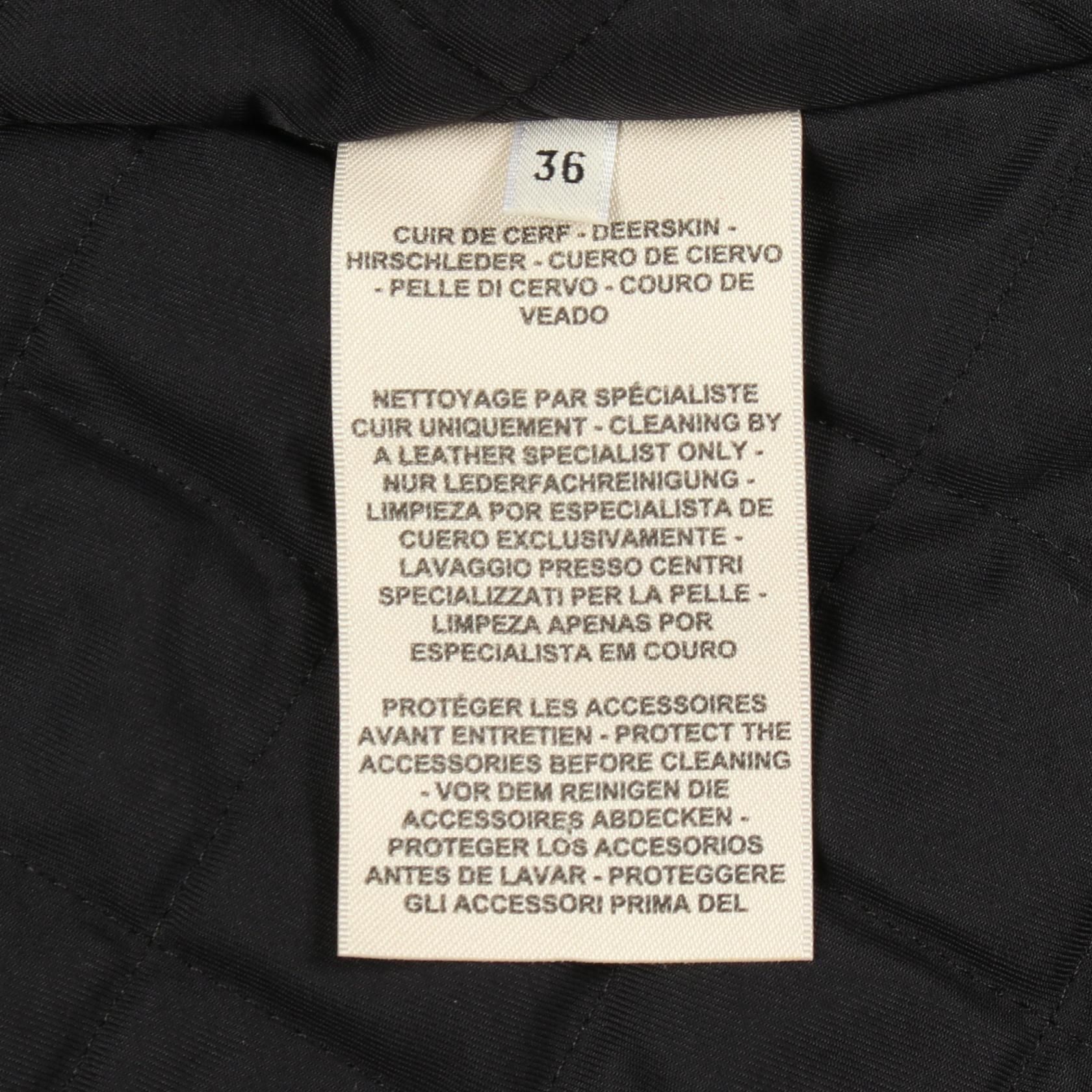 Black Deerskin Riders Jacket — view 4