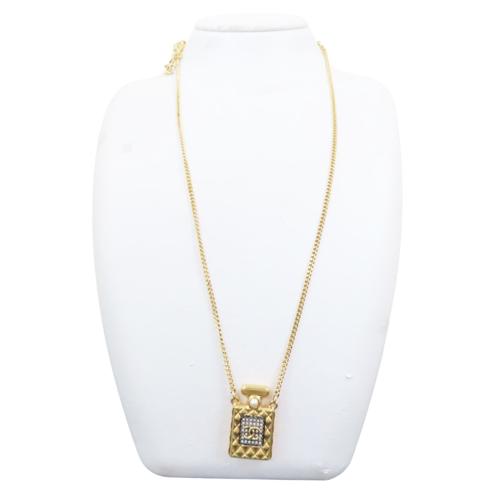 Crystal Pearl Perfume Bottle CC Necklace A20 — view 6