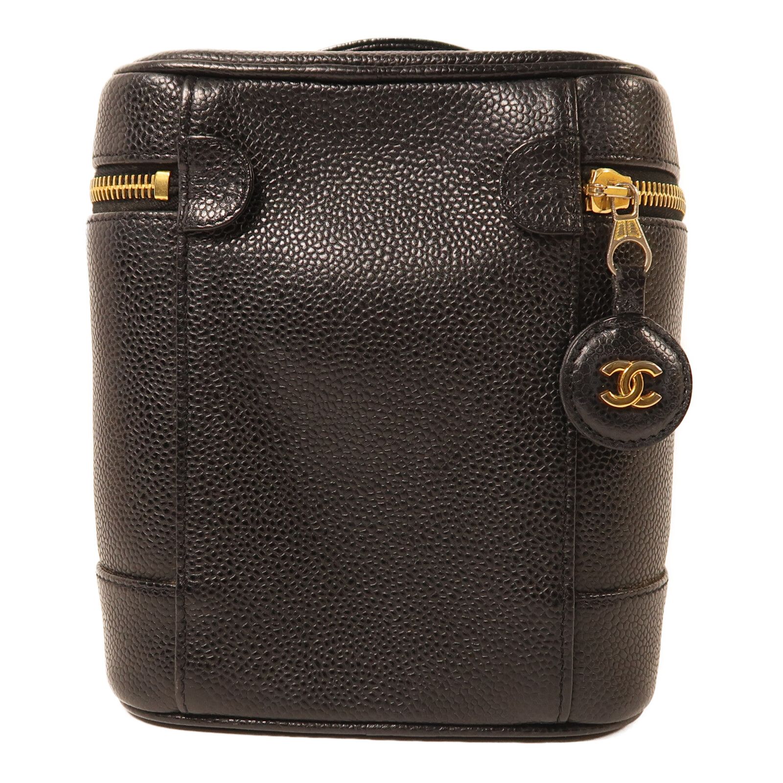 Black Cowhide Leather Vanity Case Kinsaku Handmade Bag Calfskin (cowhide) — view 2